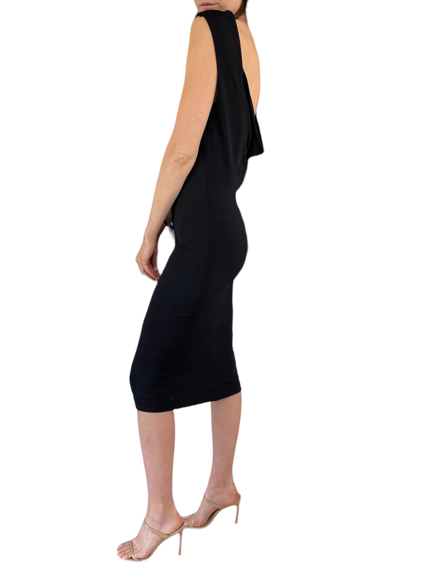 Black Backless Dress - S