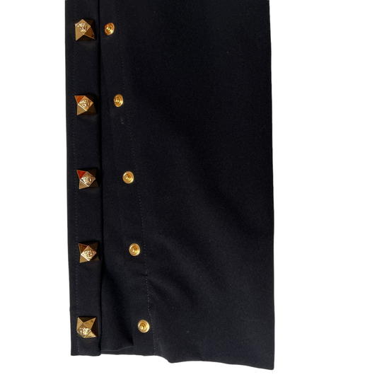 Black Pants with Gold Studs - 42