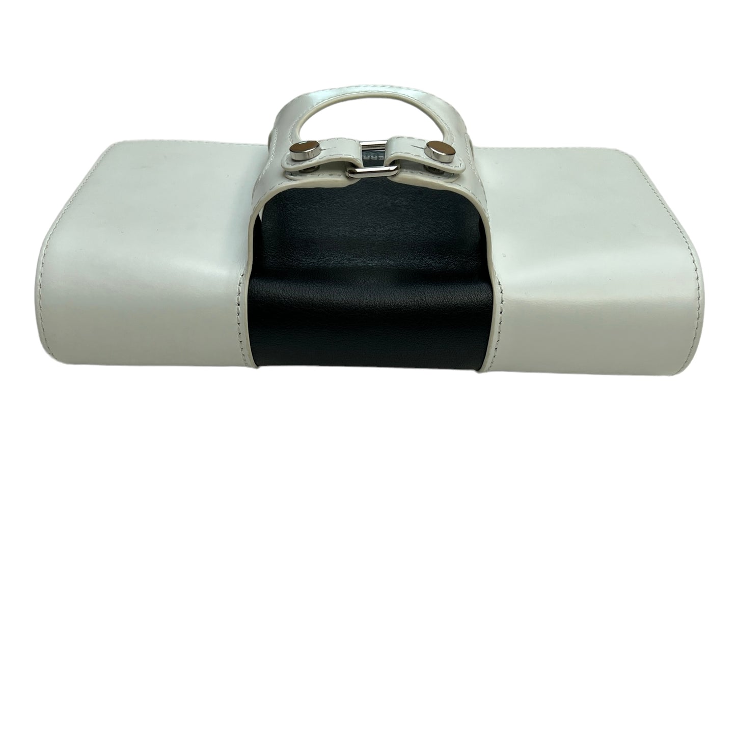 Black & White Leather Clutch