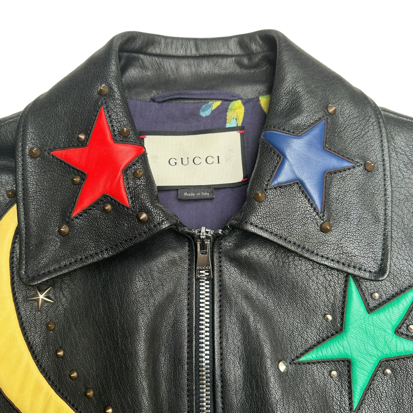 Black Leather Bomber - XS