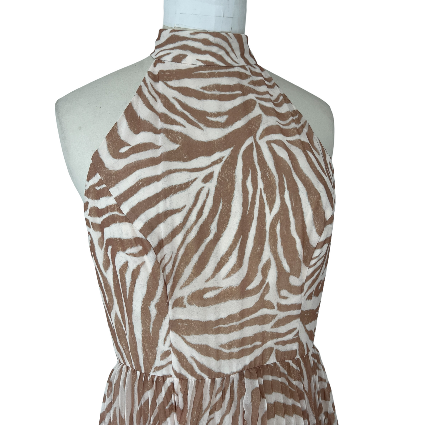 Zebra Print Long Dress - 1