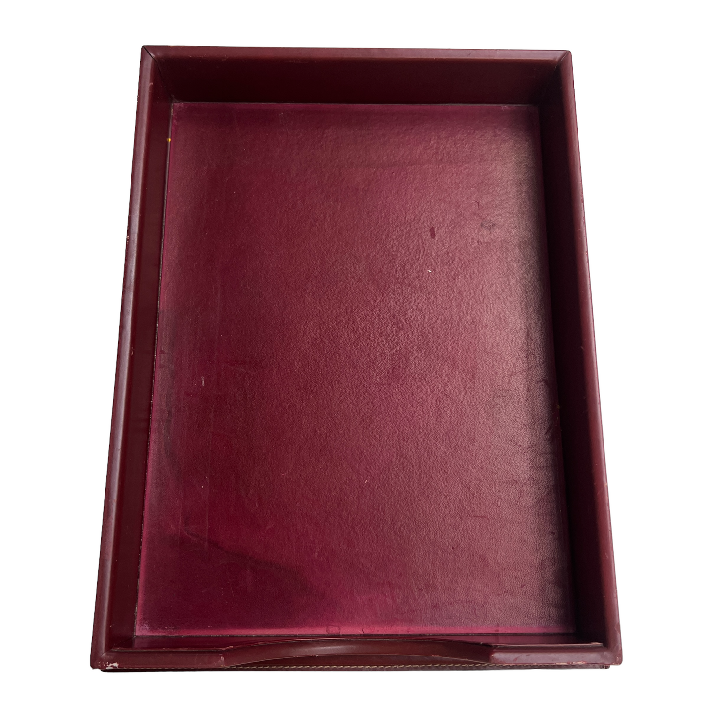 Vintage Burgundy Leather Writing Set