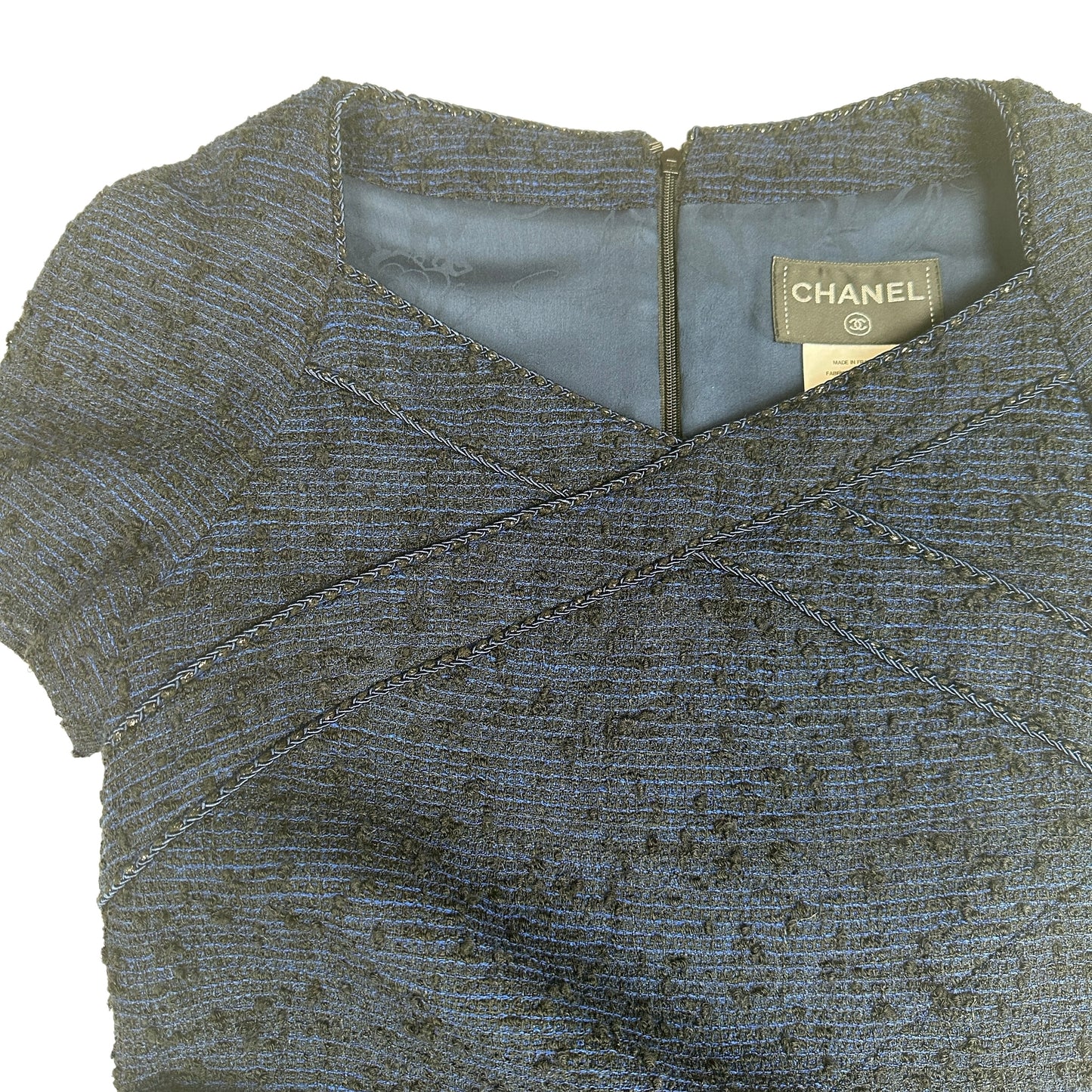 Navy Tweed Dress - 6