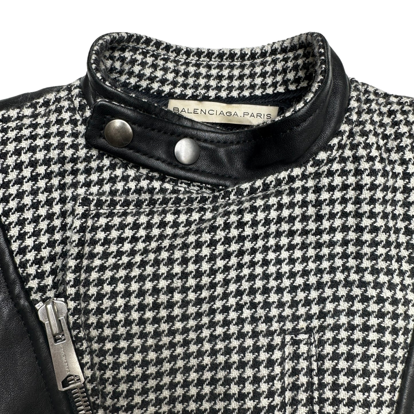 Leather and Wool Jacket - S