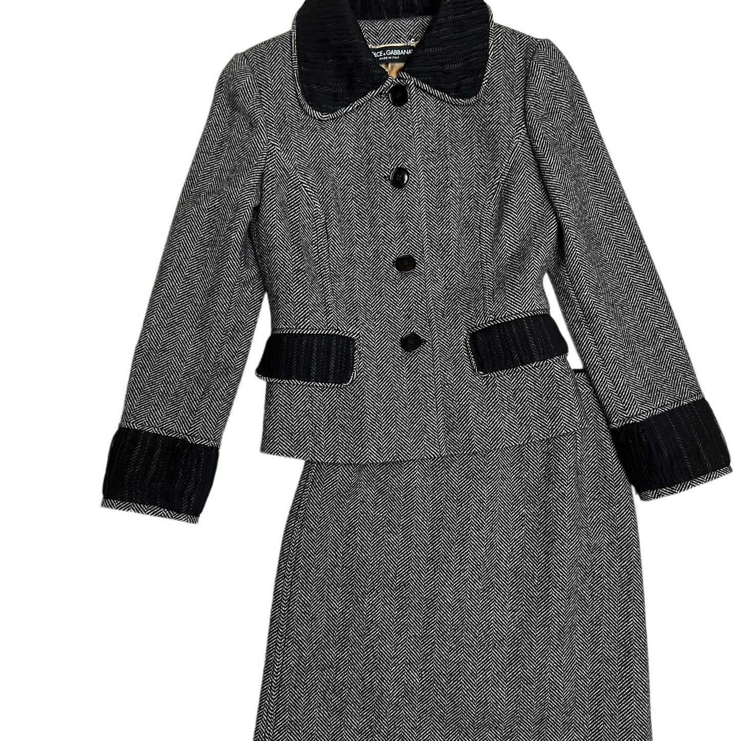 Wool Jacket & Skirt Set - S