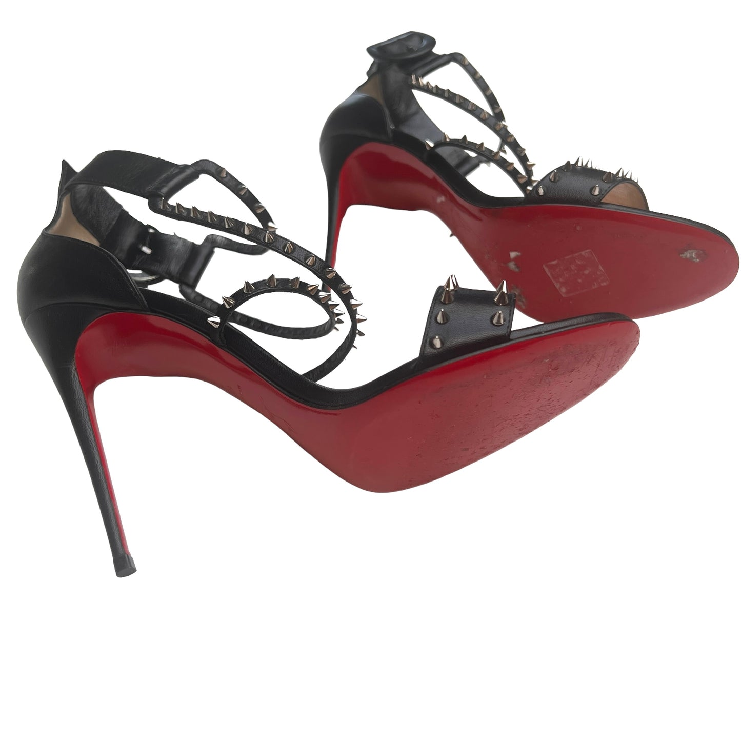 Black Heels with Silver Spikes - 10