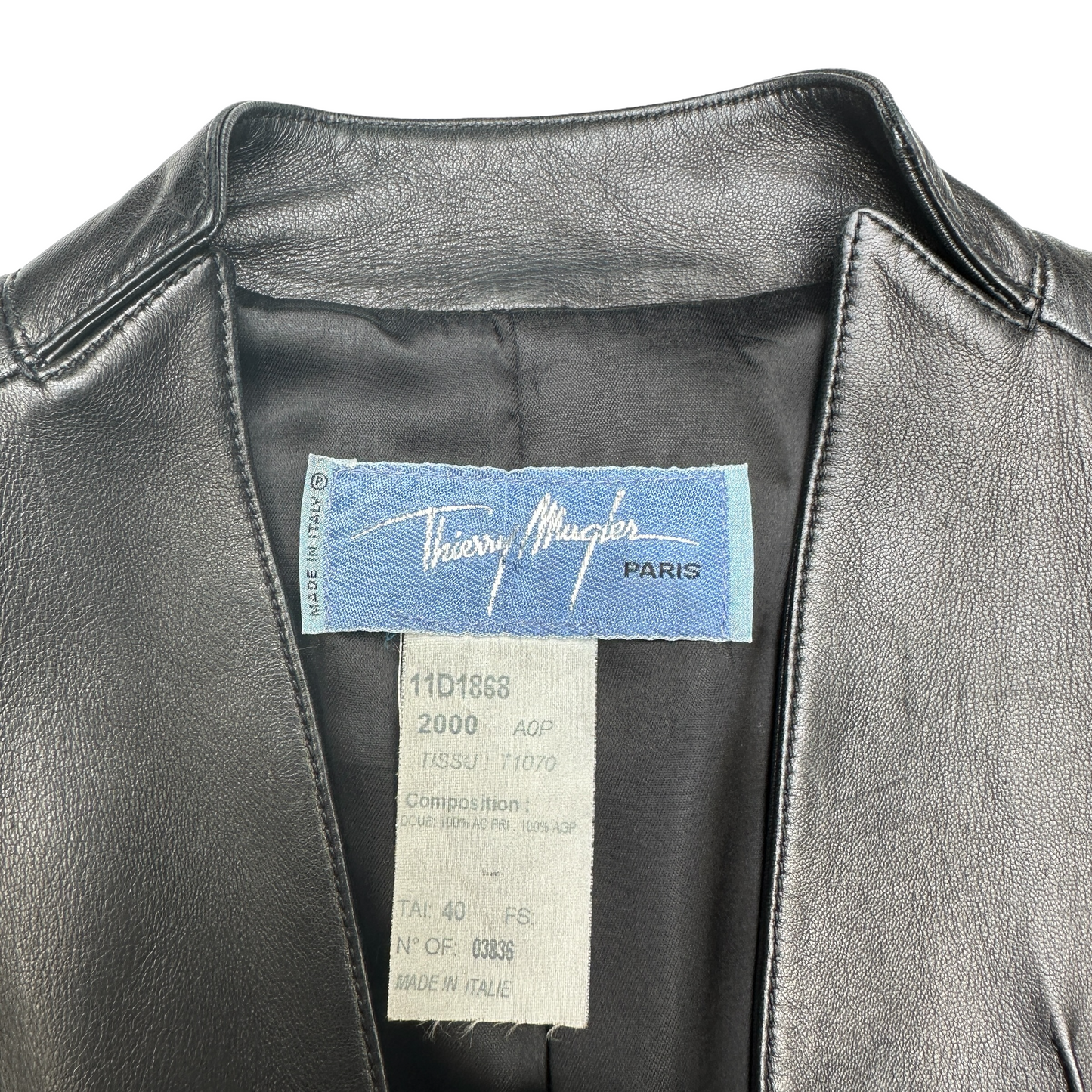 Vintage Black Leather Jacket - M