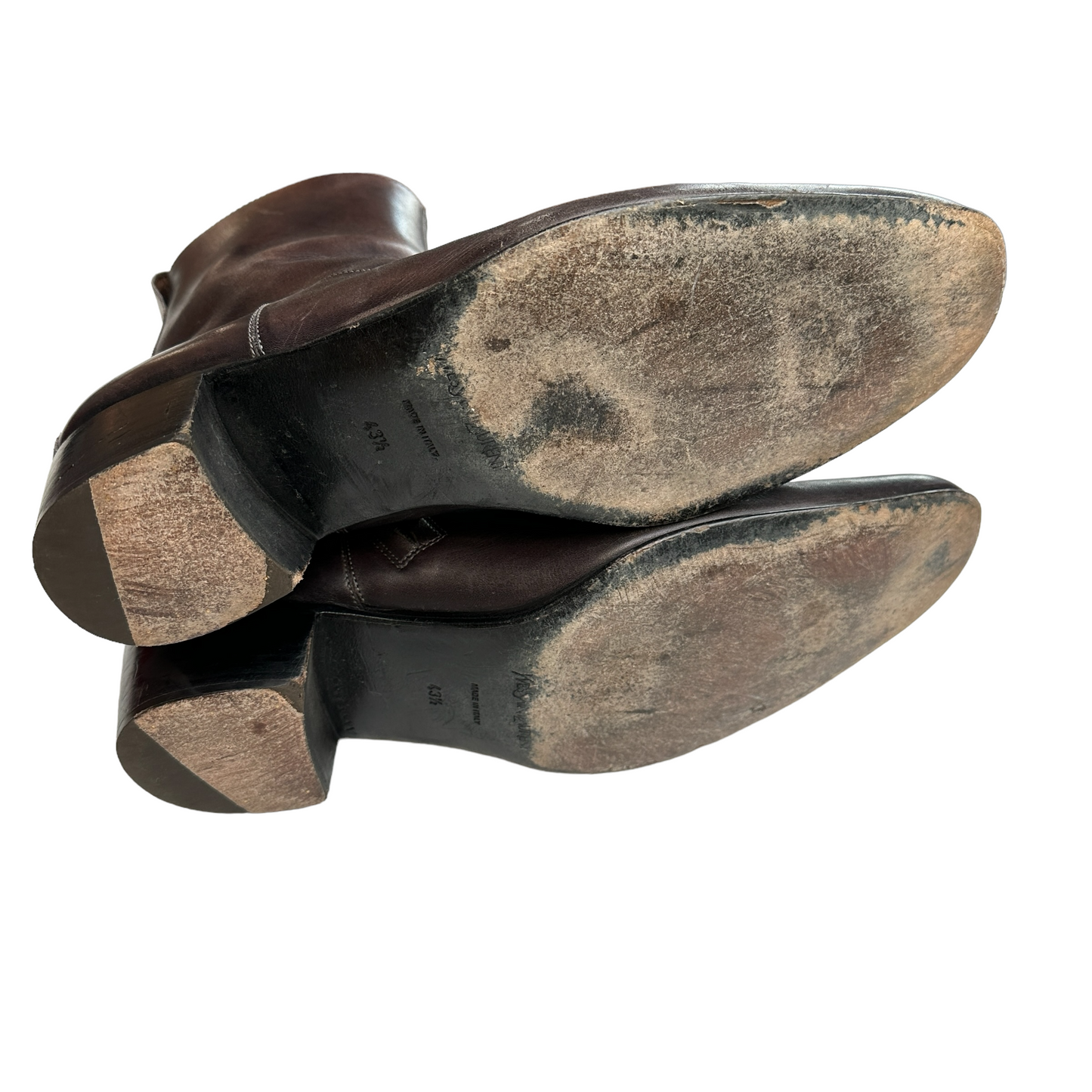 Men Brown Leather Boots - 43.5