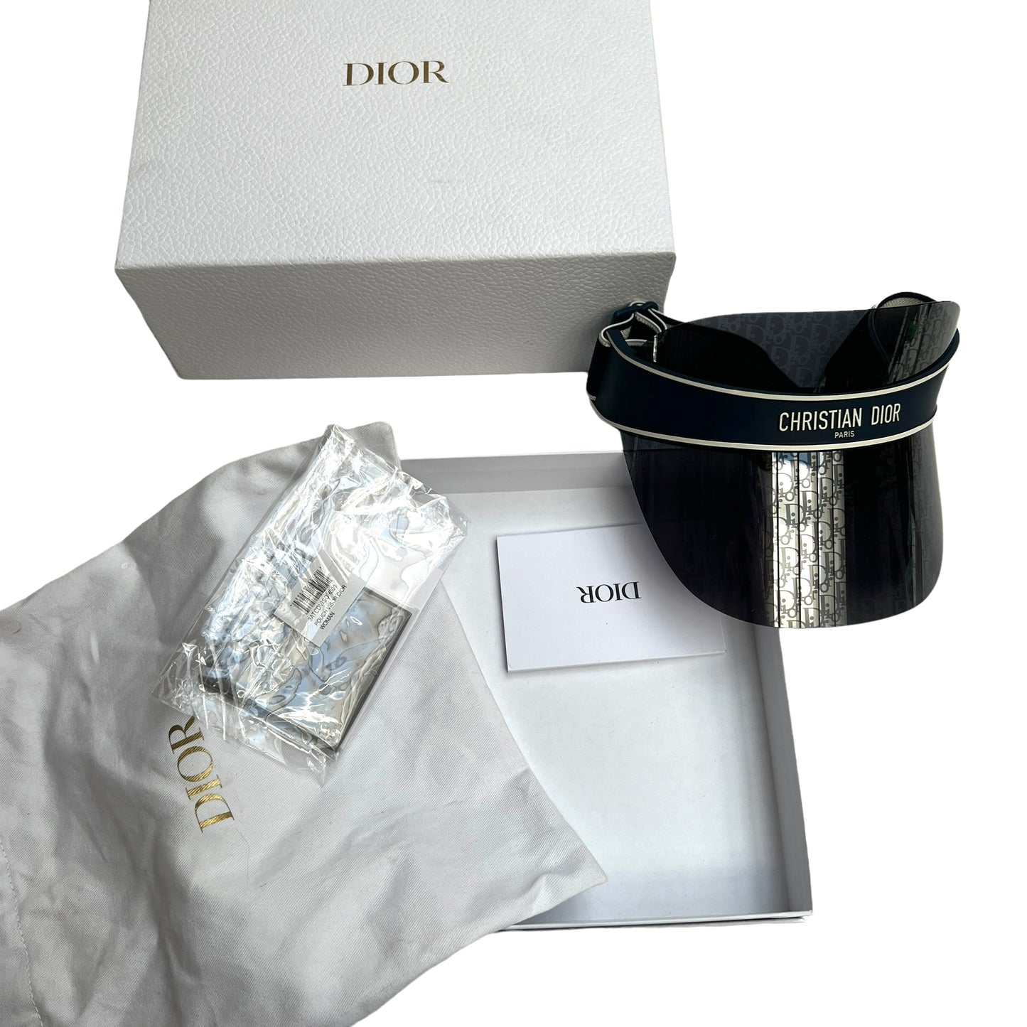 Blue Dior Oblique Visor