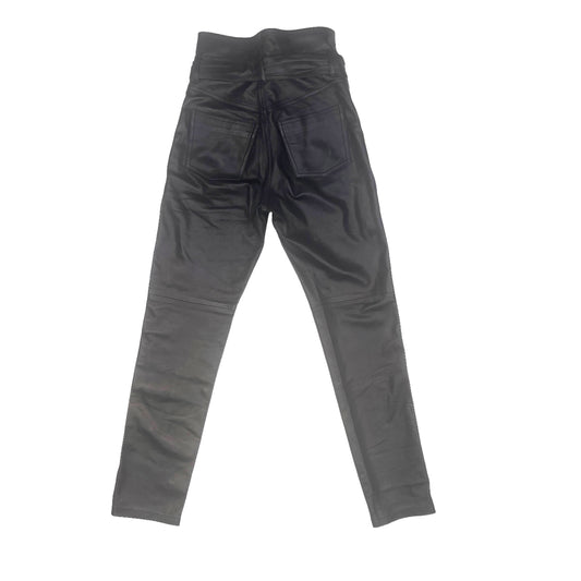 2020 Black High Waisted Leather Pants - XS