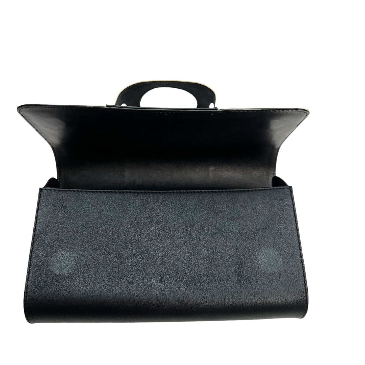 Black & White Leather Clutch