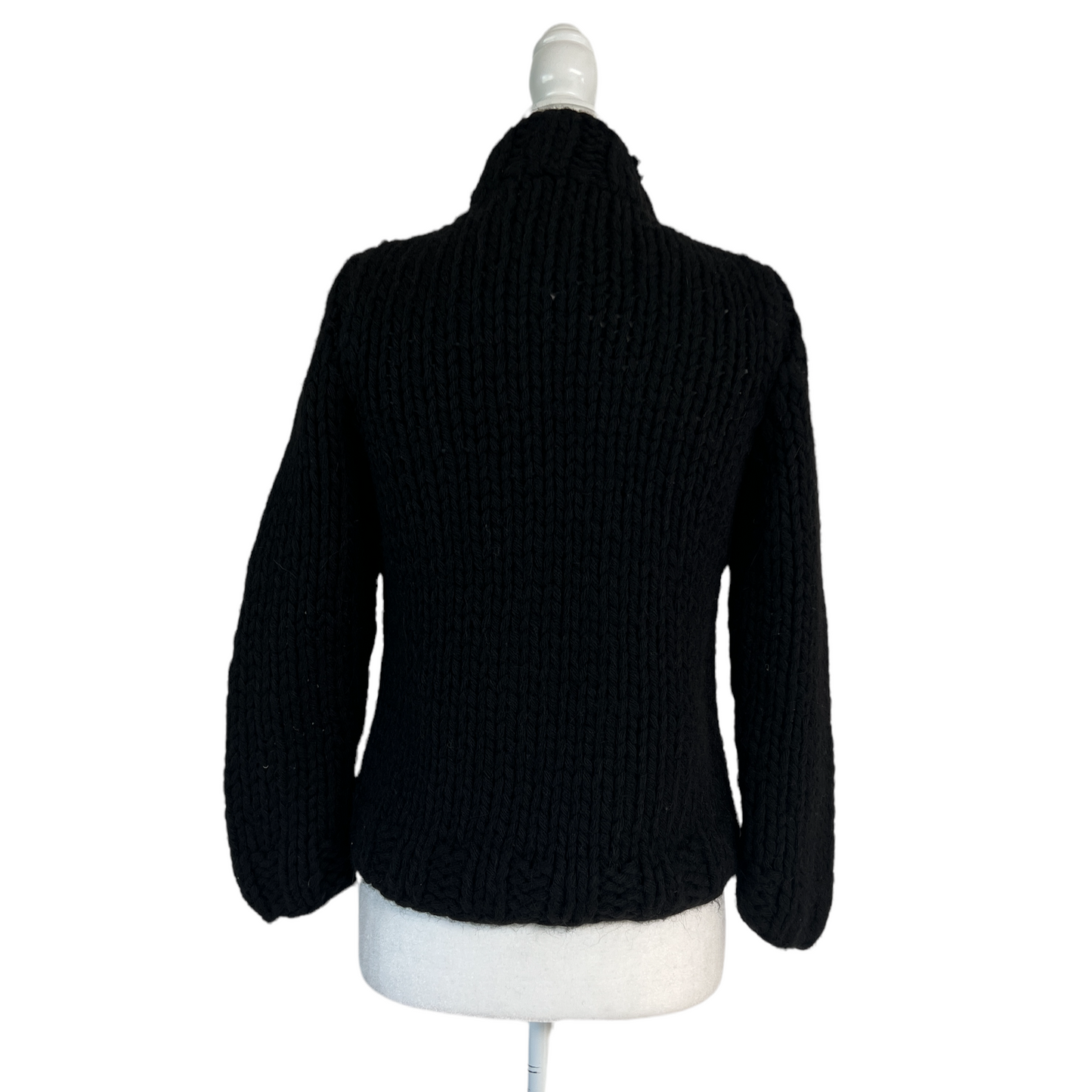 Chunky Black Cardigan - M