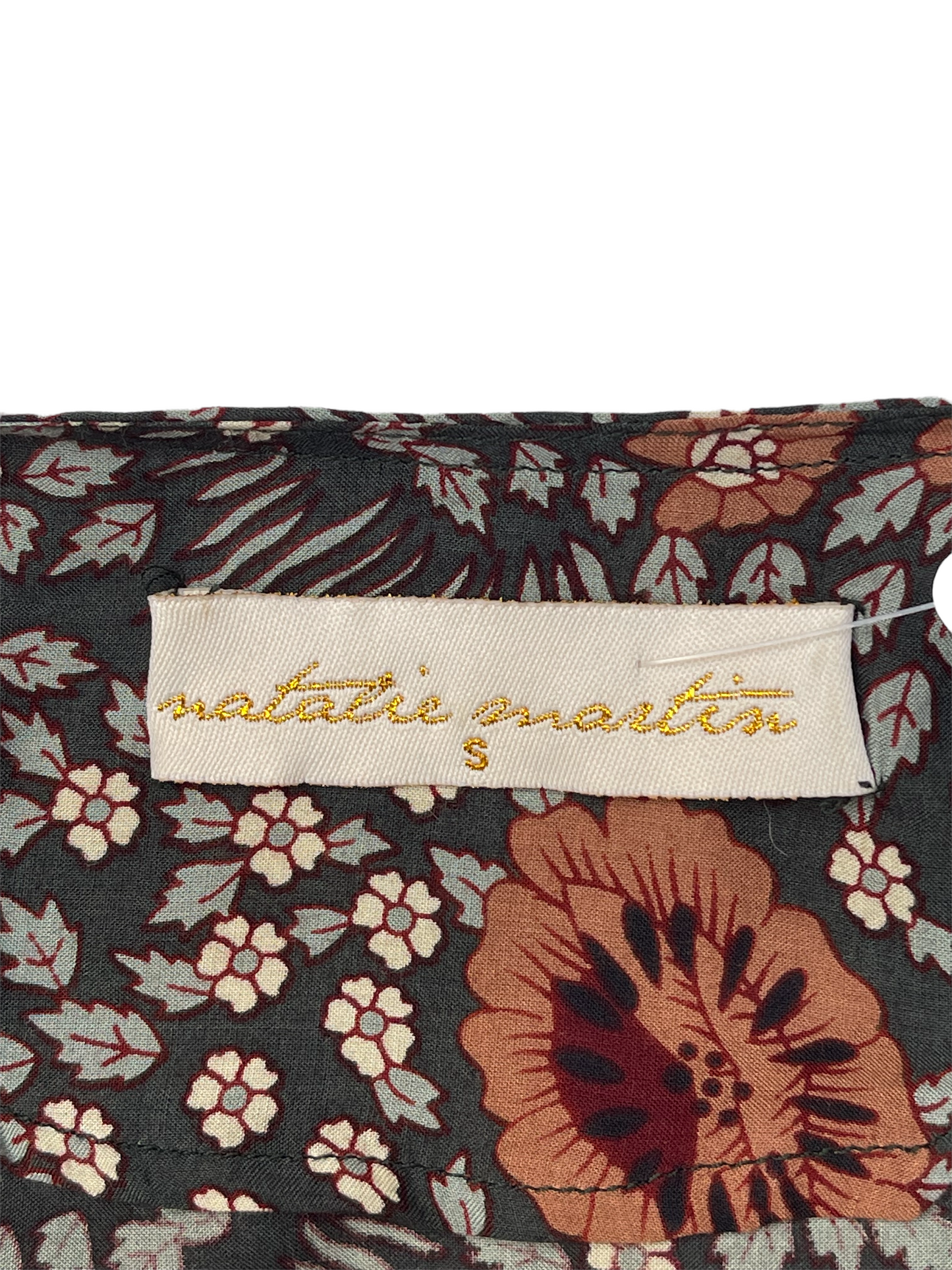 Green flower dress - S