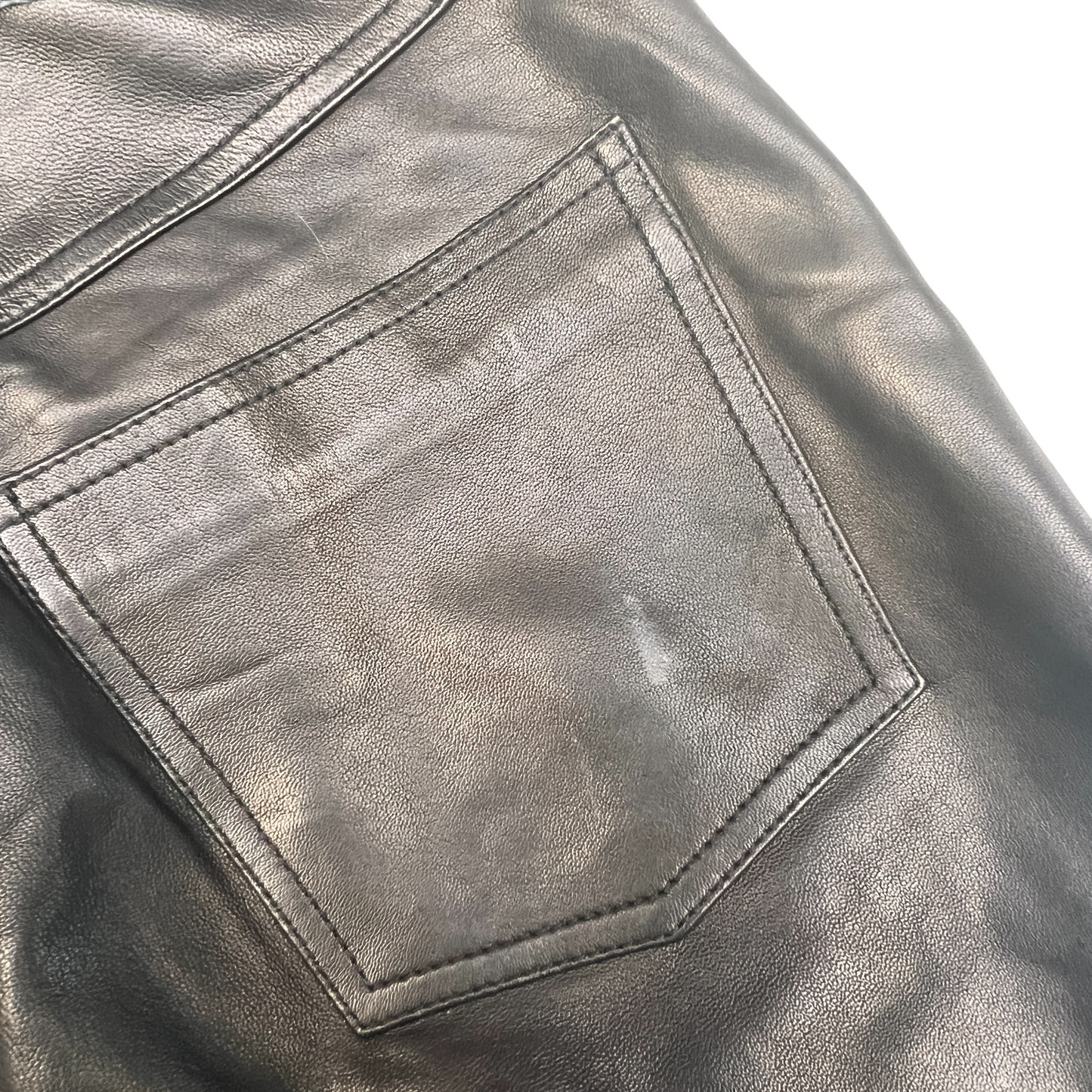 2020 Black High Waisted Leather Pants - XS