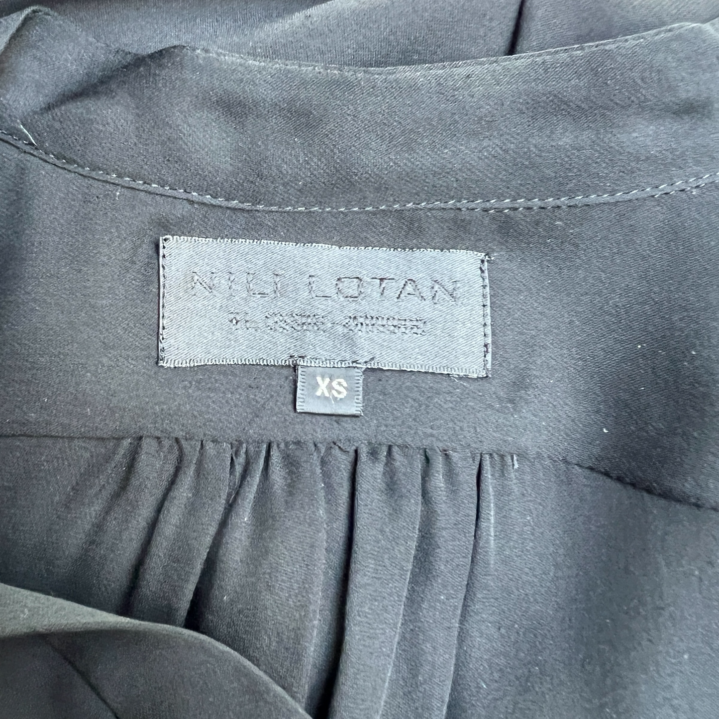 Black Silk Shirt - XS