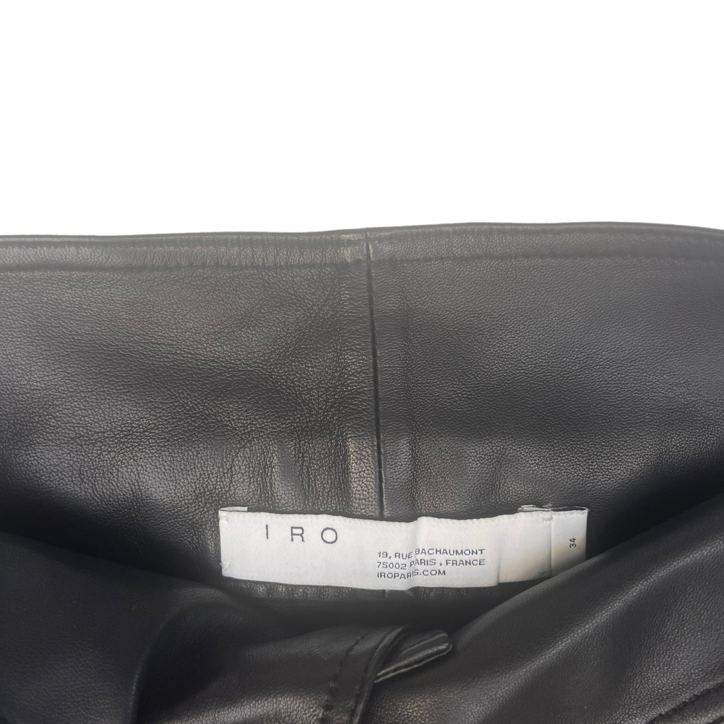 2020 Black High Waisted Leather Pants - XS