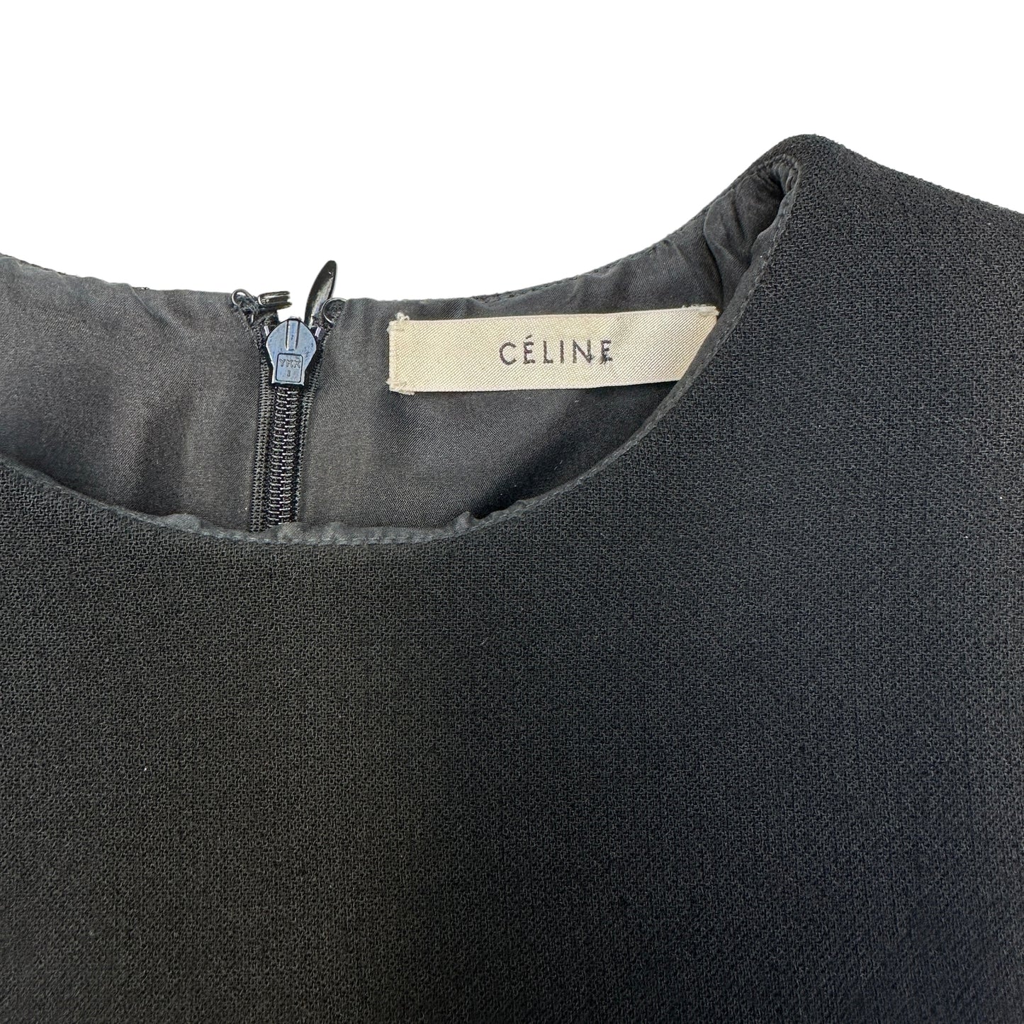 Black Wool and Silk Dress - S