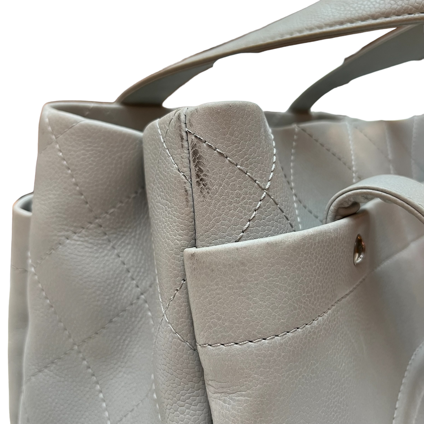 CC Grey Leather Tote