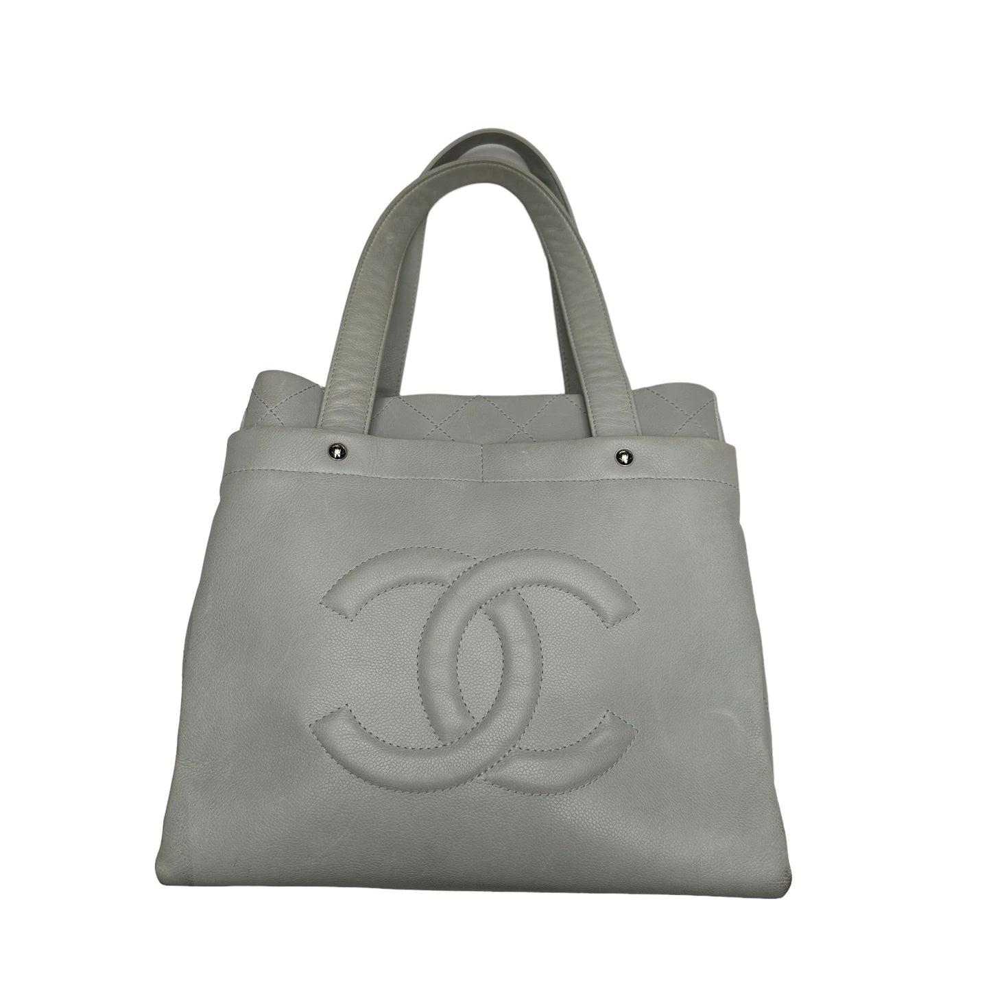 CC Grey Leather Tote