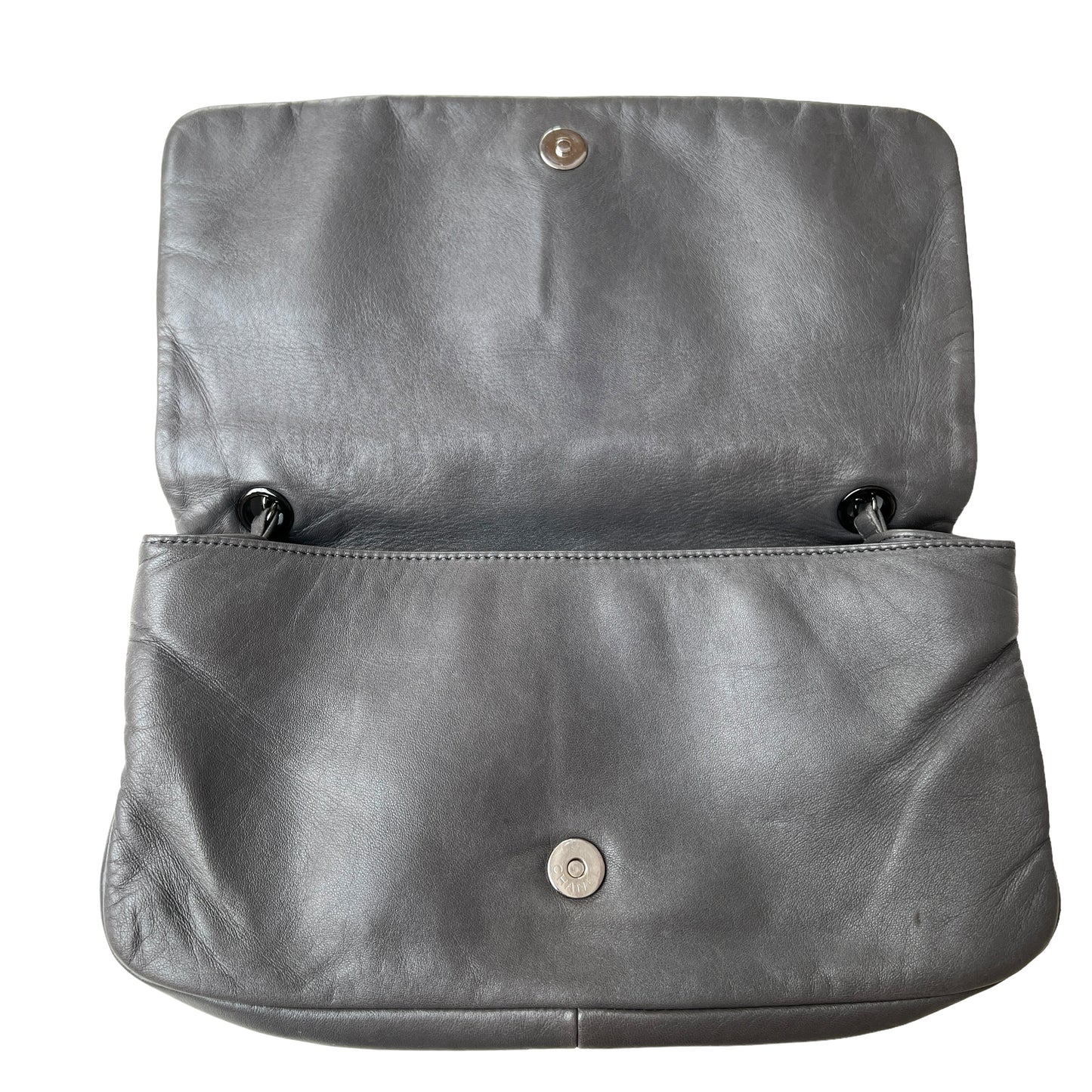 Grey Studded CC Shoulder Flap