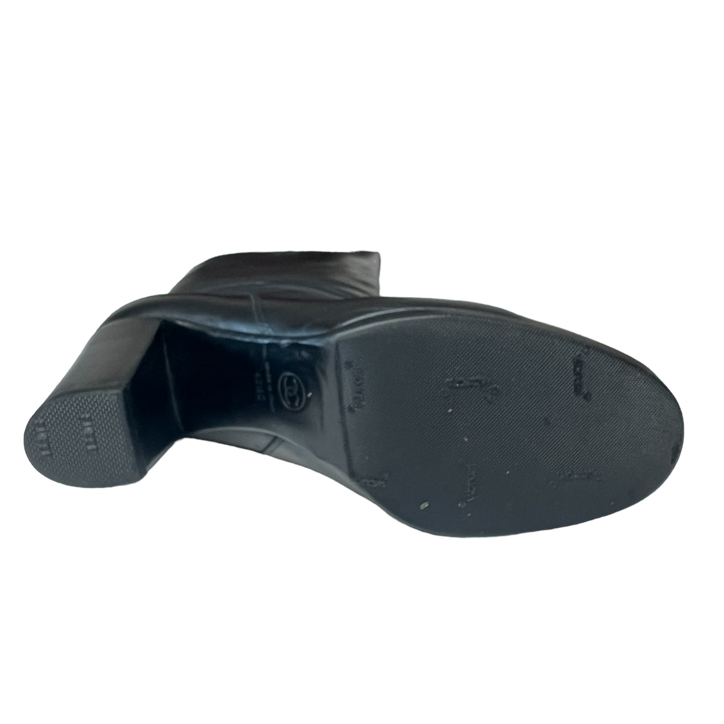 Black Leather Tall Boots - 10.5