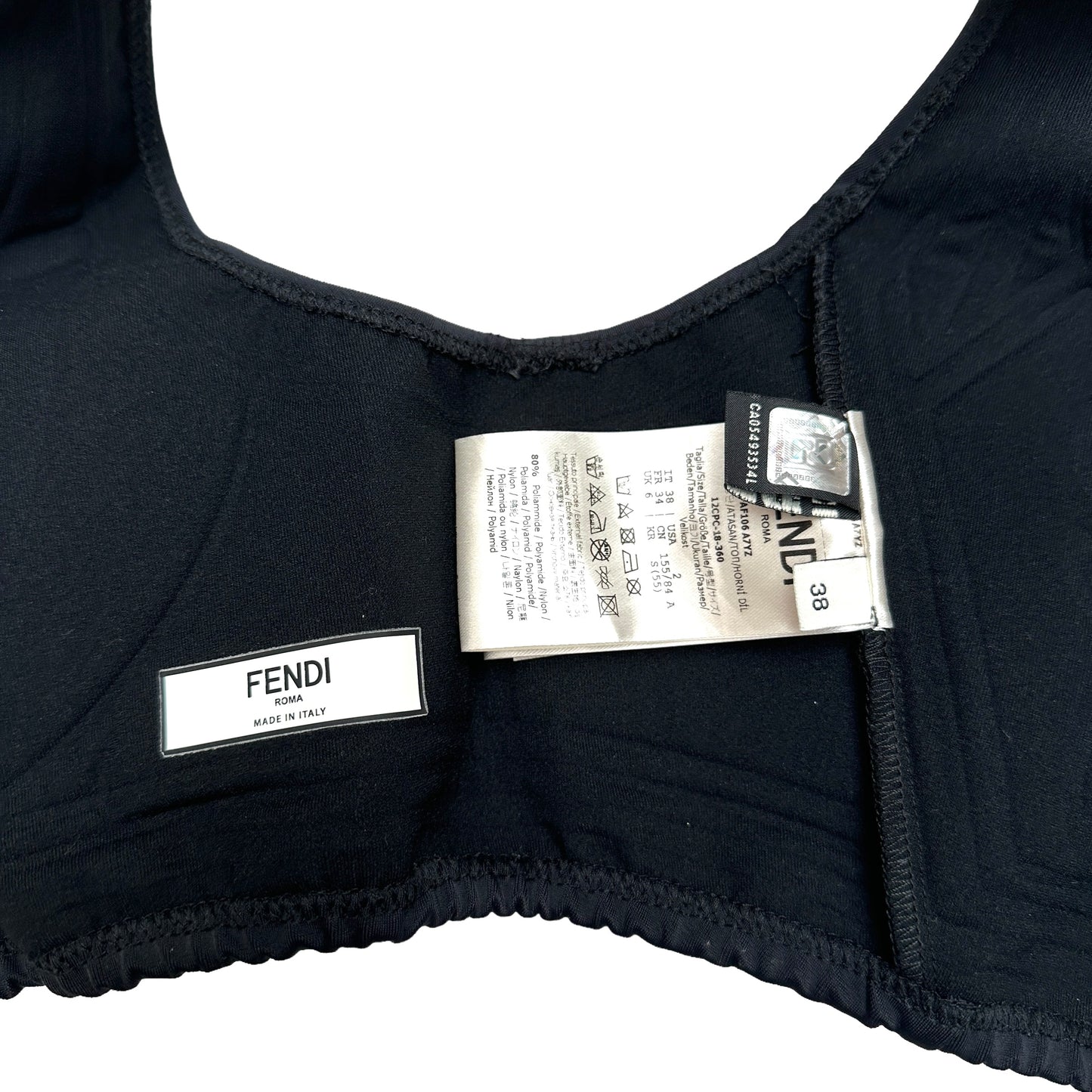 Black Technical Bralette - S