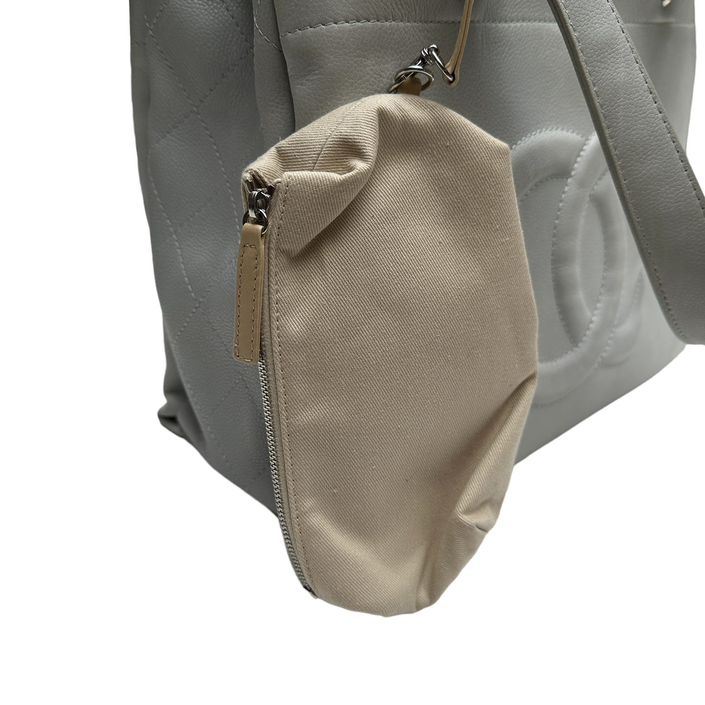 CC Grey Leather Tote