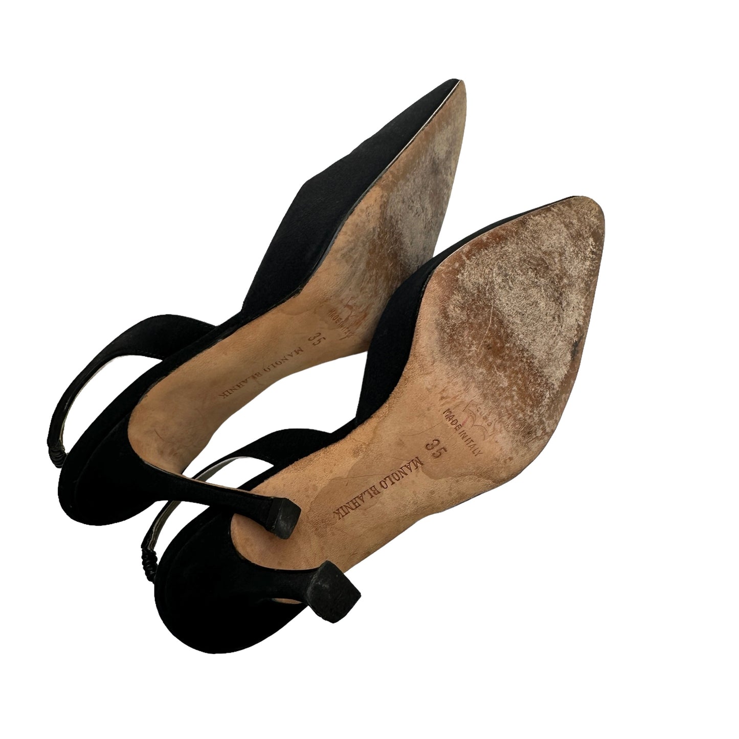 Black Slingback Heels - 5