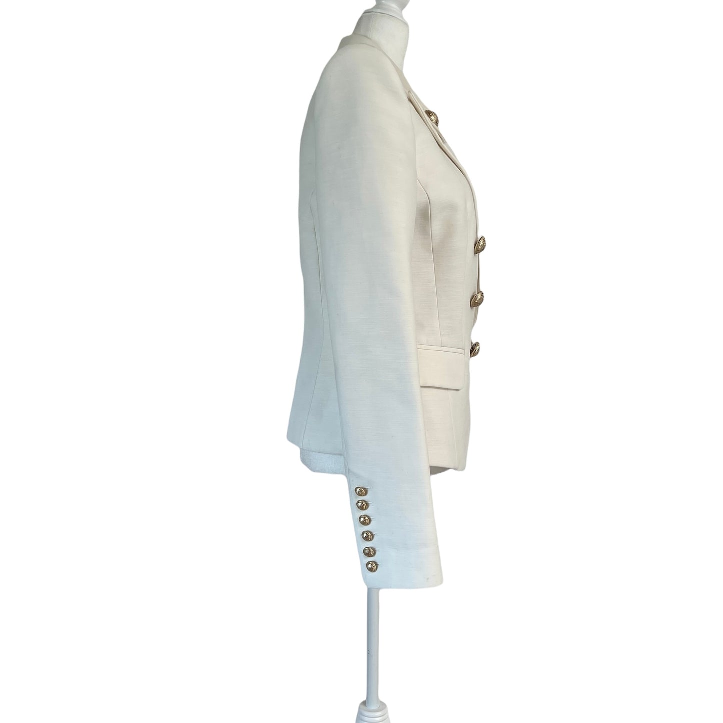 White Cotton Blazer - M