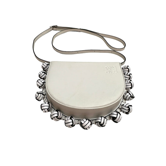 White Leather Crossbody or Belt Bag