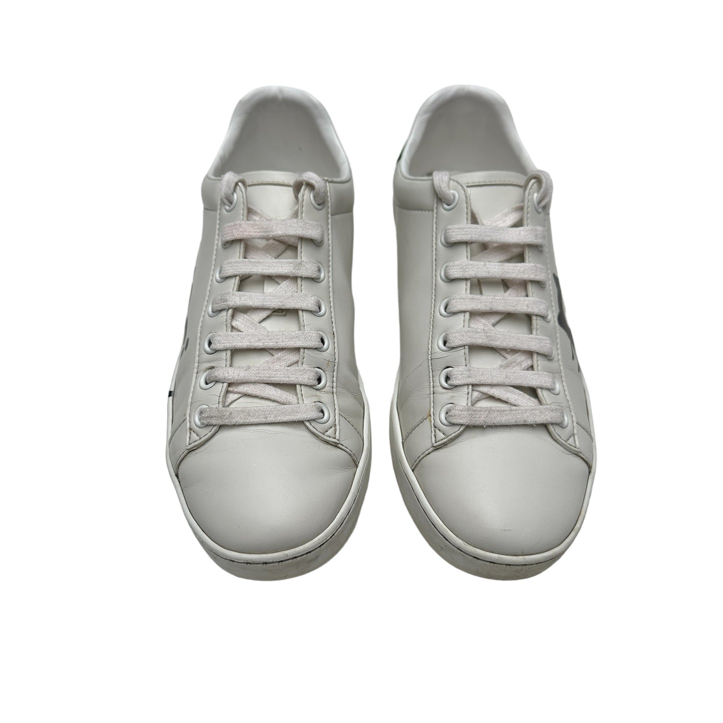 White Logo Sneakers - 7.5