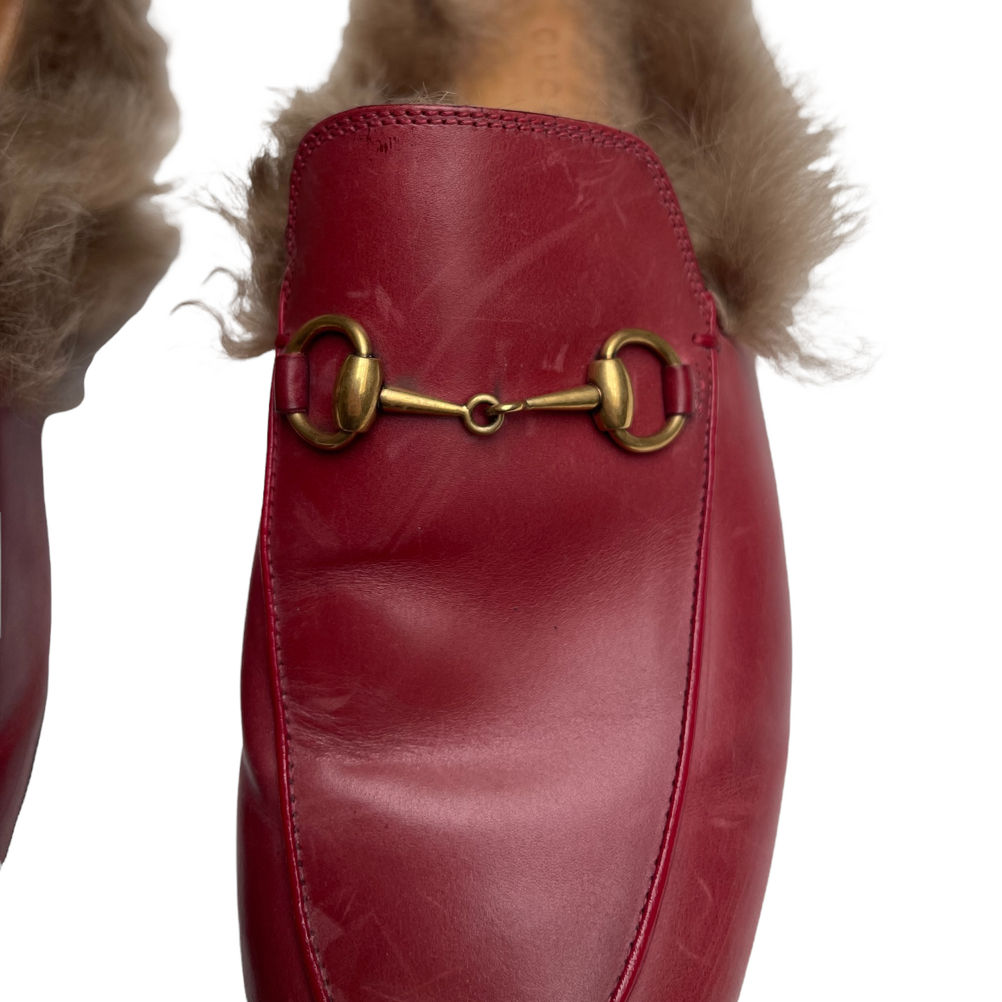 Red Leather Loafers - 8