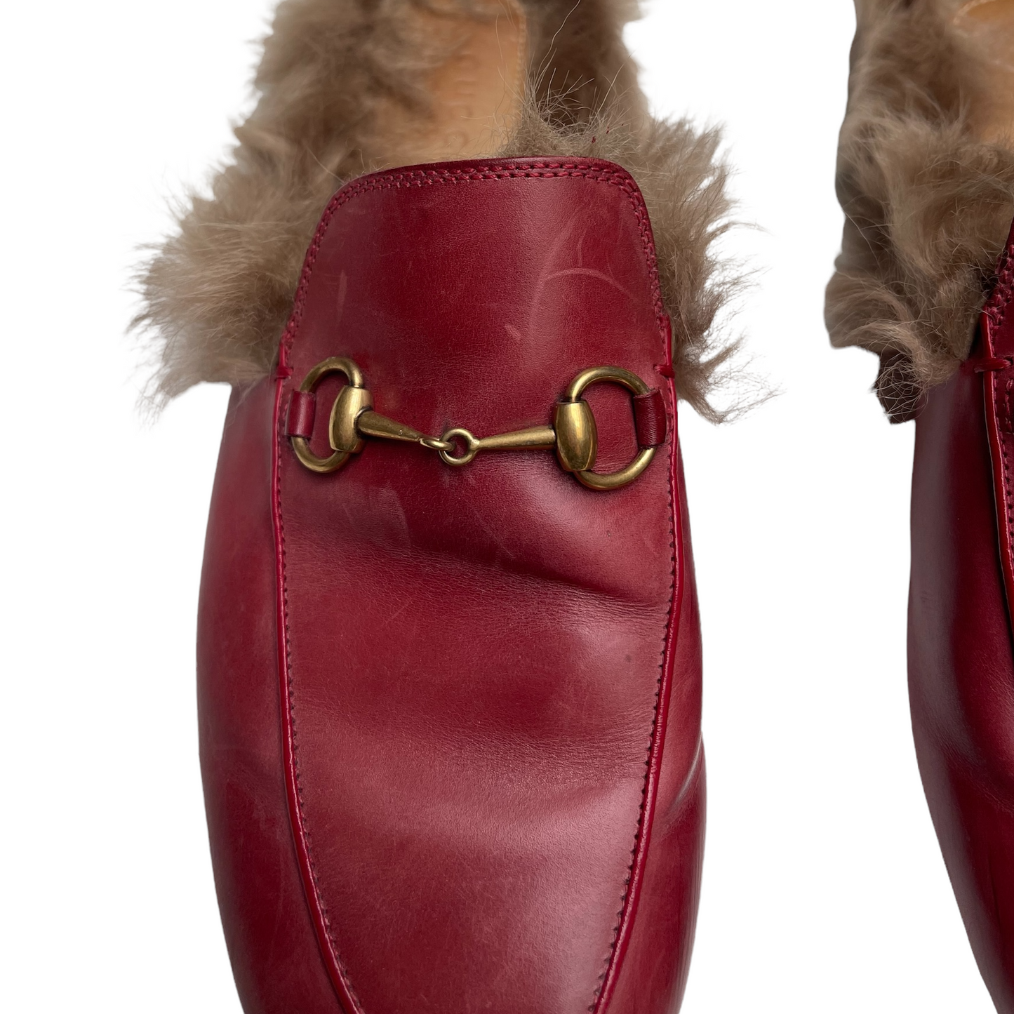 Red Leather Loafers - 8