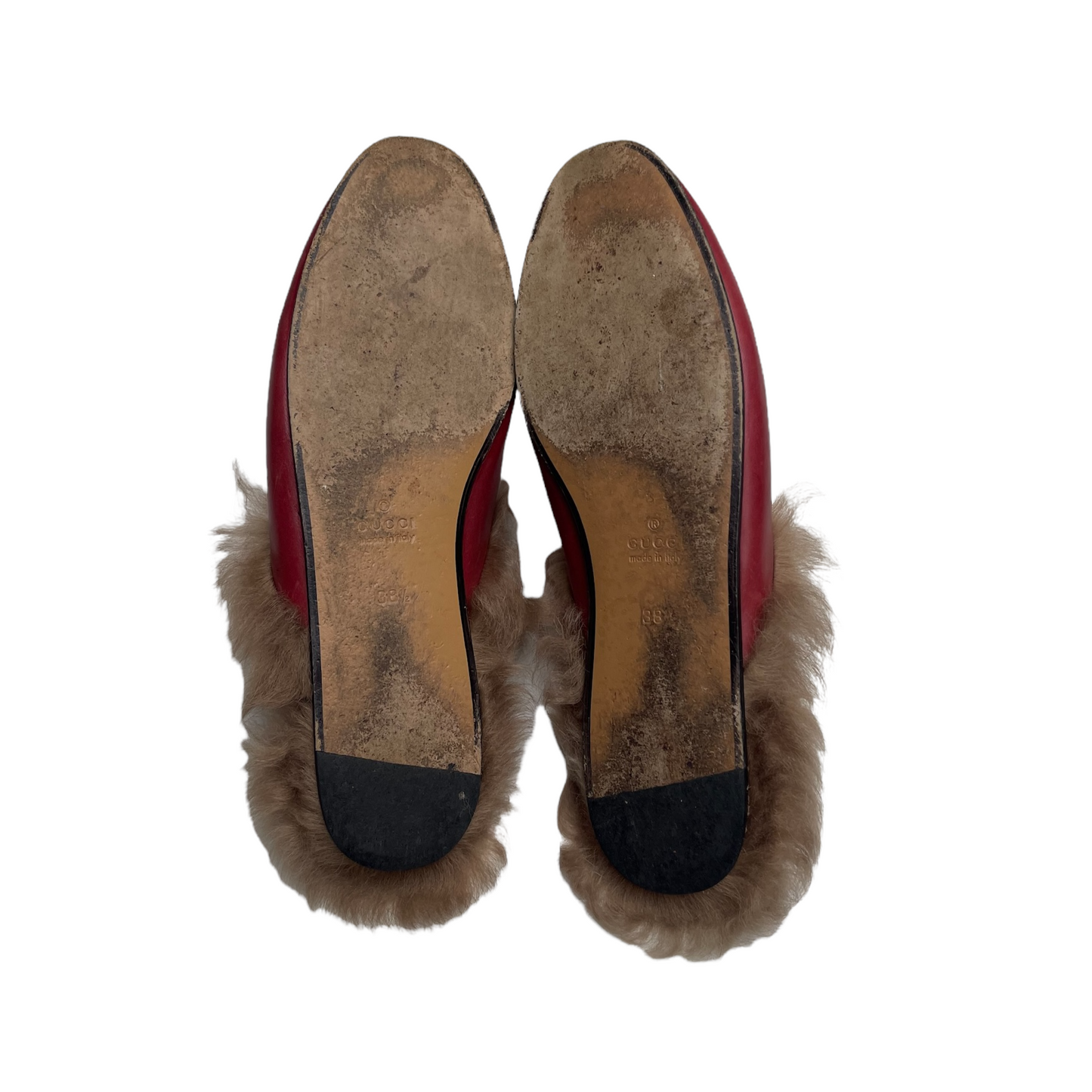 Red Leather Loafers - 8