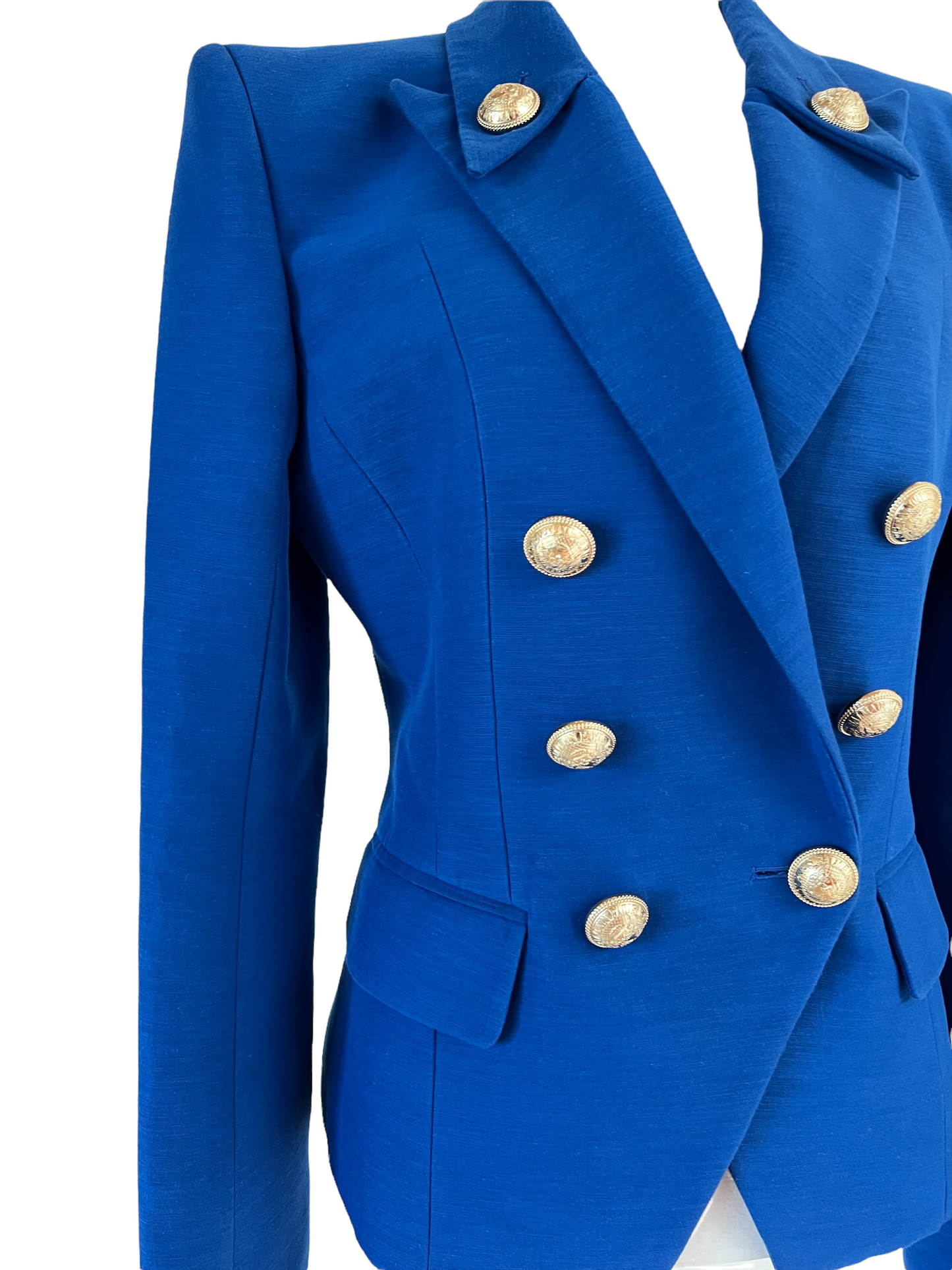 Blue Cotton Blazer - M