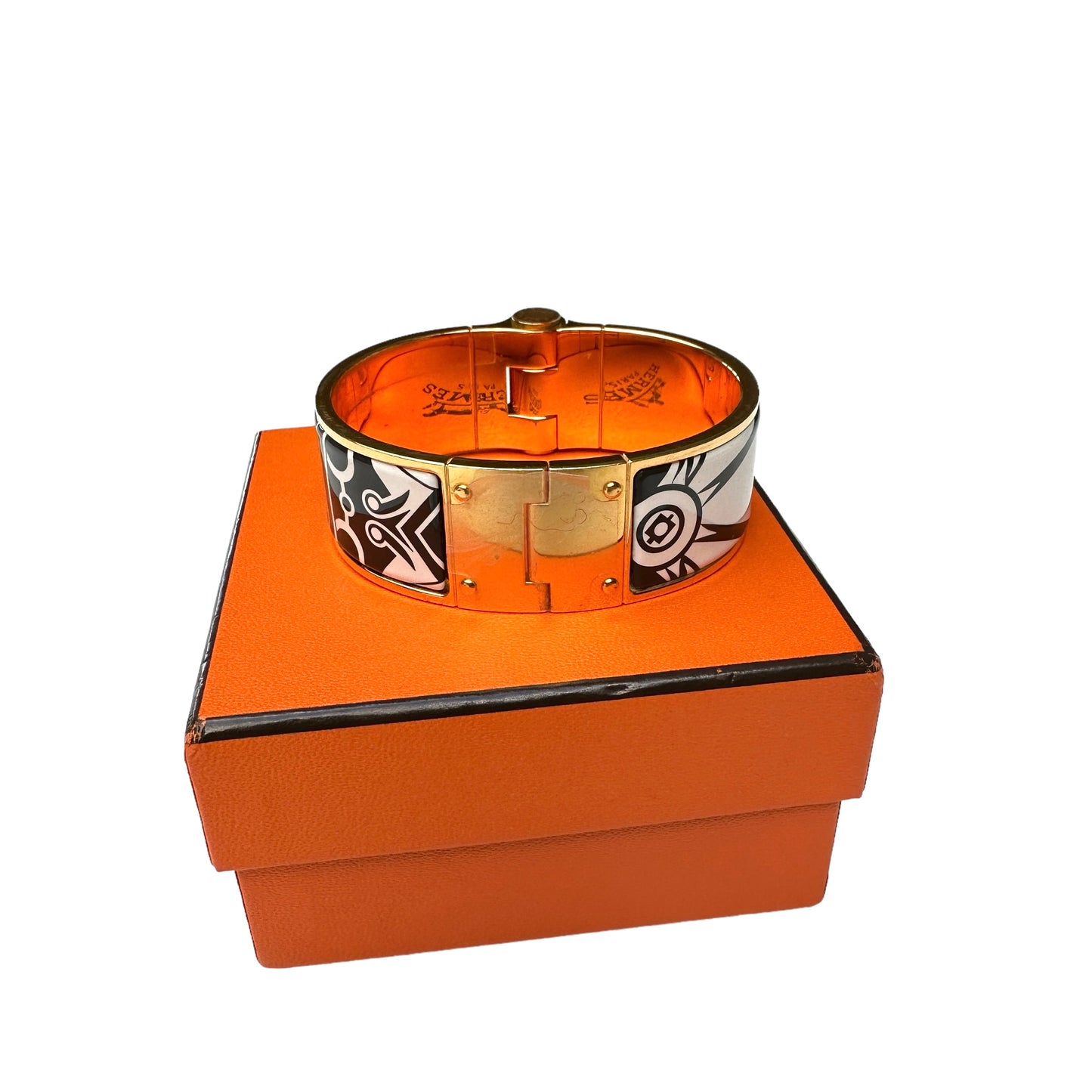 Enamel Hinged Bracelet
