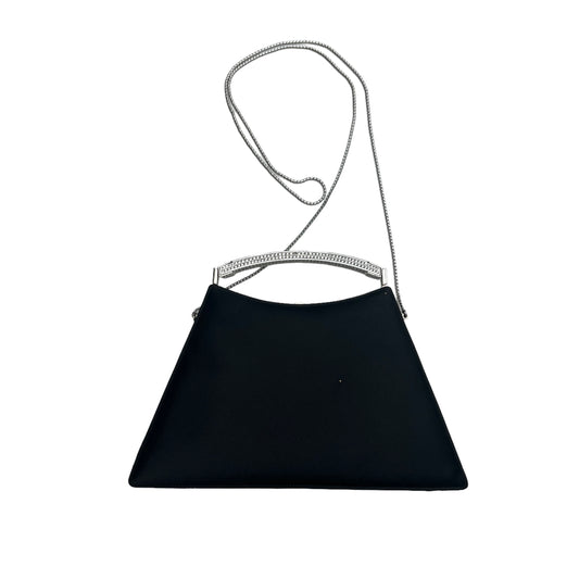 Black Satin Clutch w/Crystals