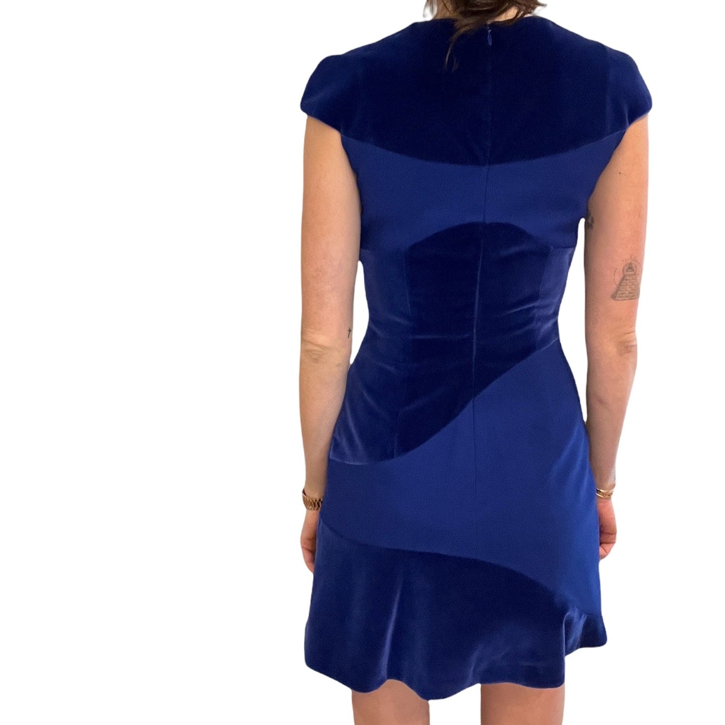 Velvet Blue Dress - S