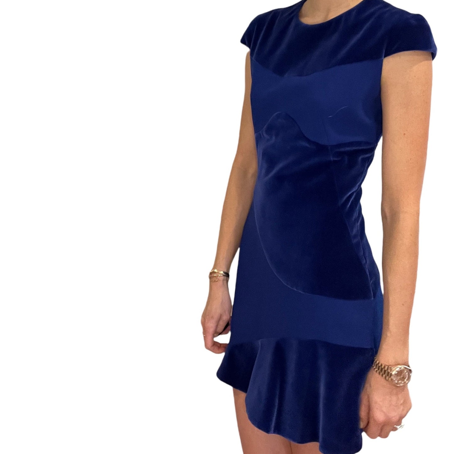 Velvet Blue Dress - S