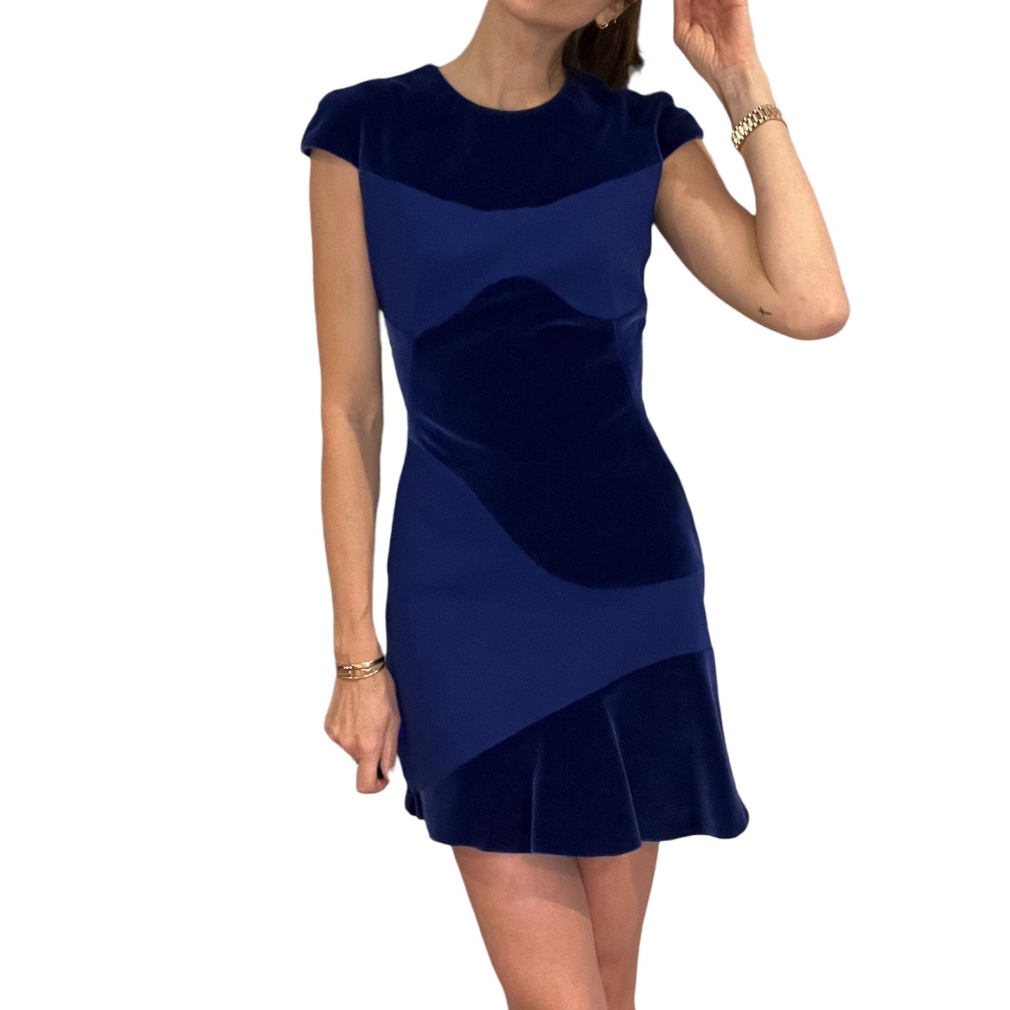 Velvet Blue Dress - S