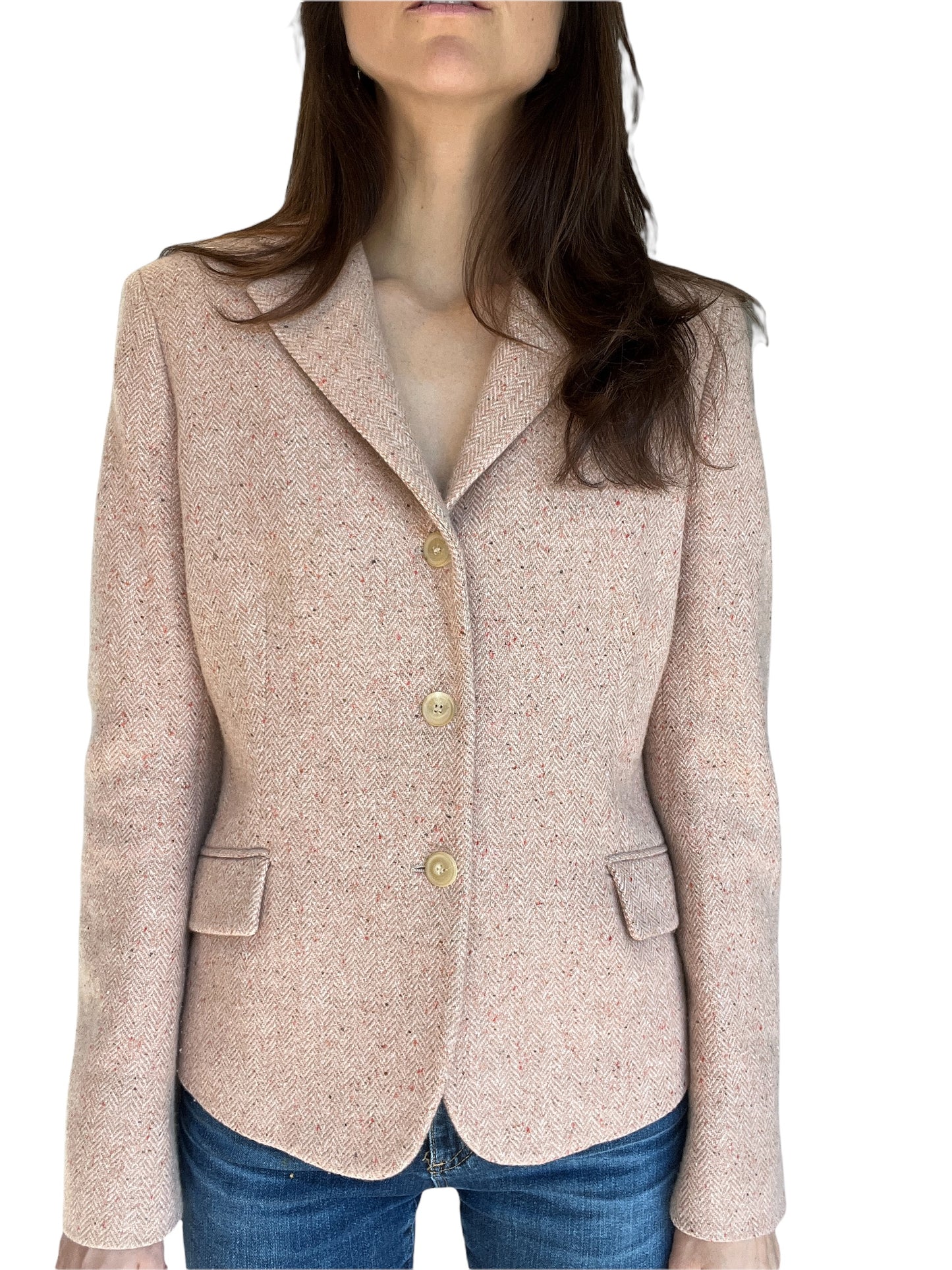 Vintage Light Pink Cashmere Blazer - M