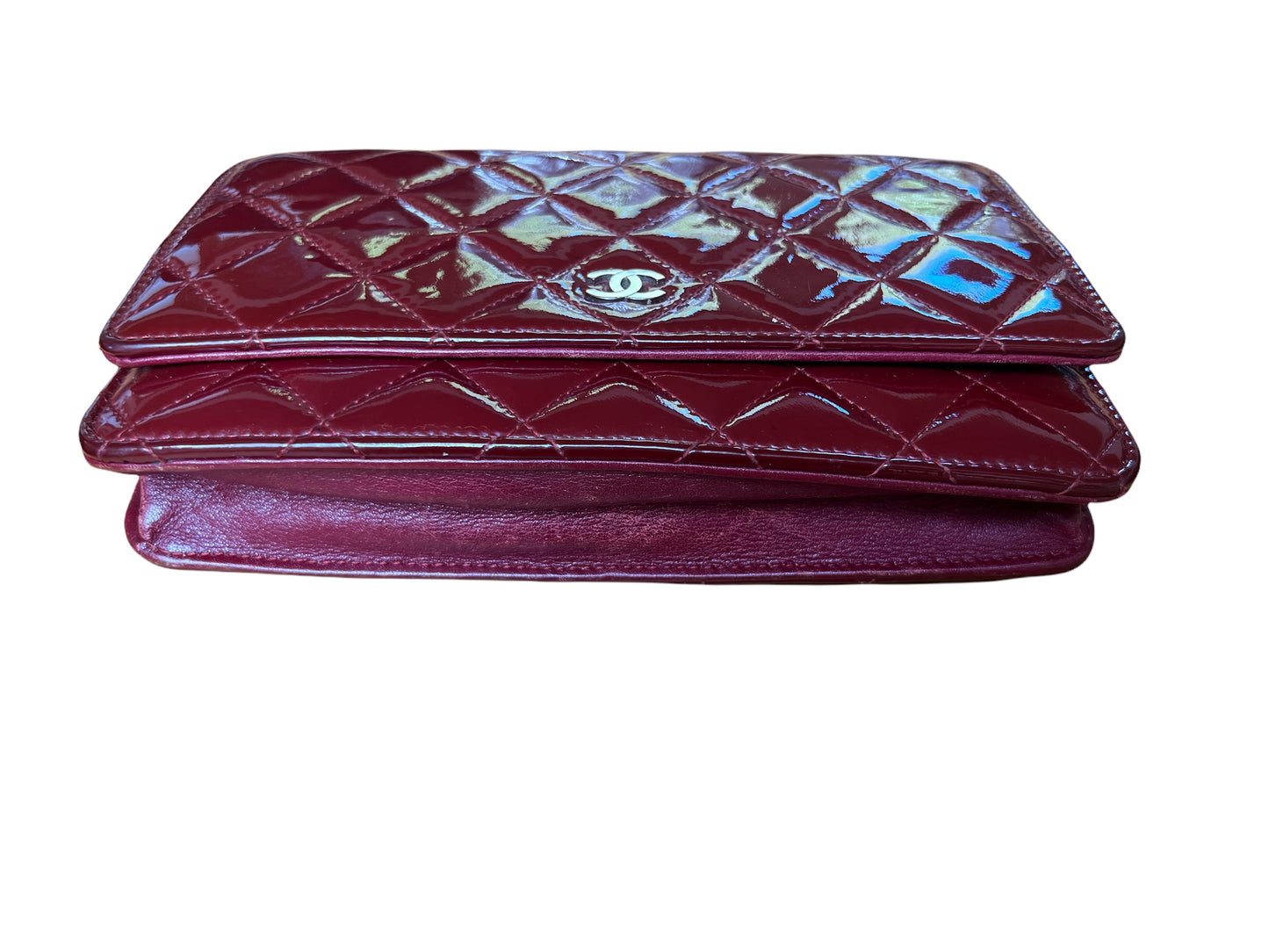 Patent Leather Wallet on Chain