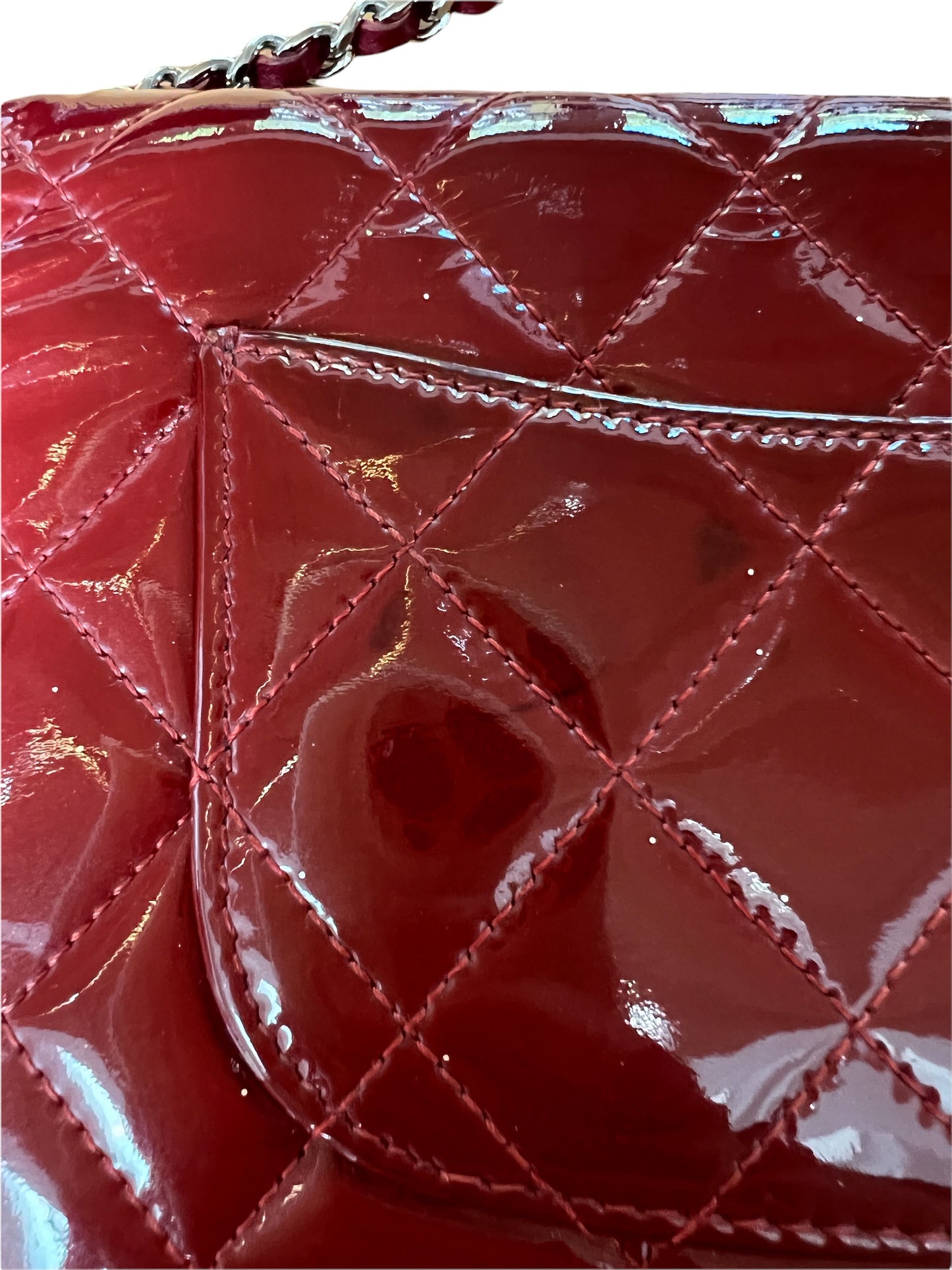 Patent Leather Wallet on Chain