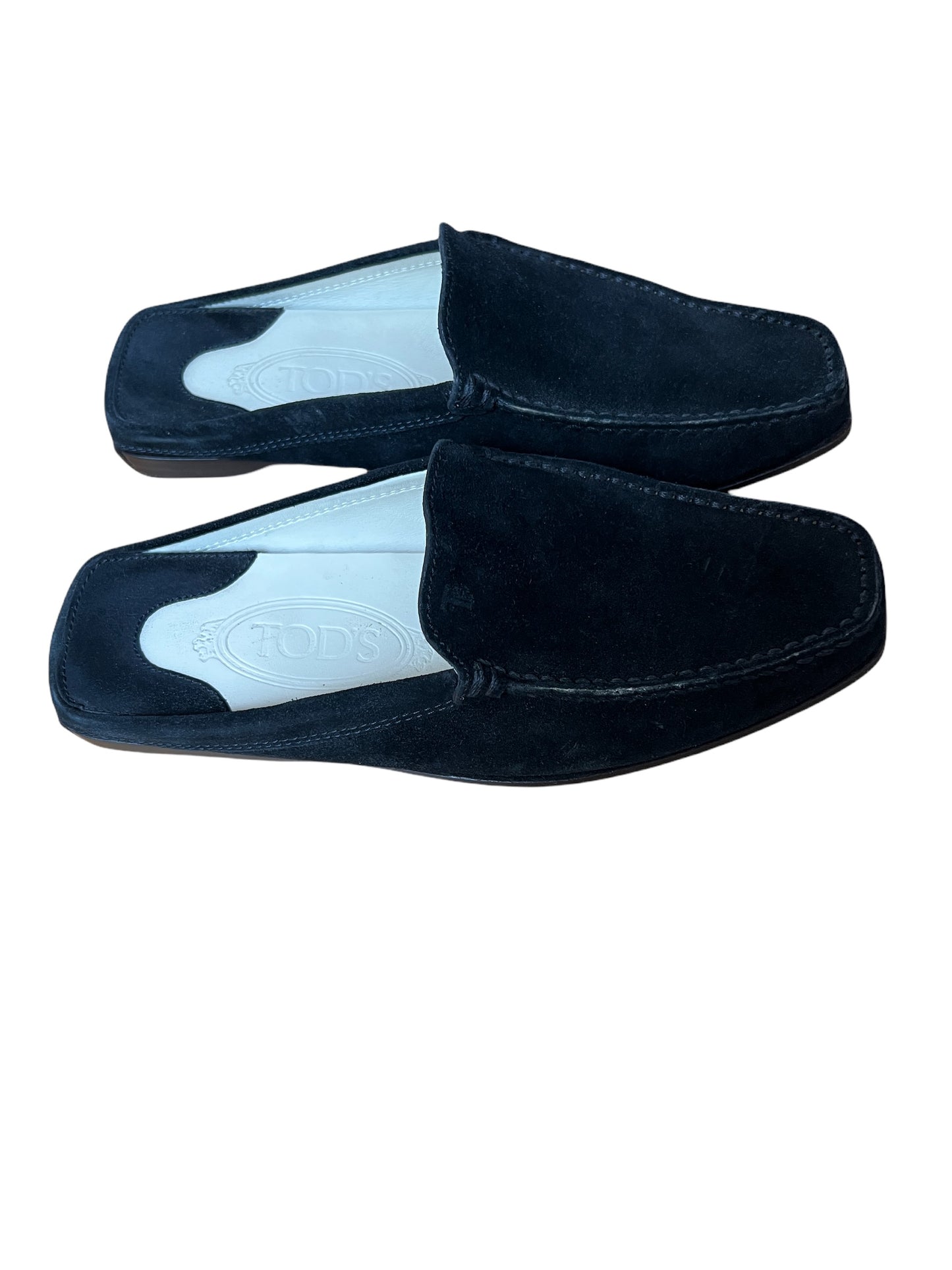 Black Suede Mules - 6