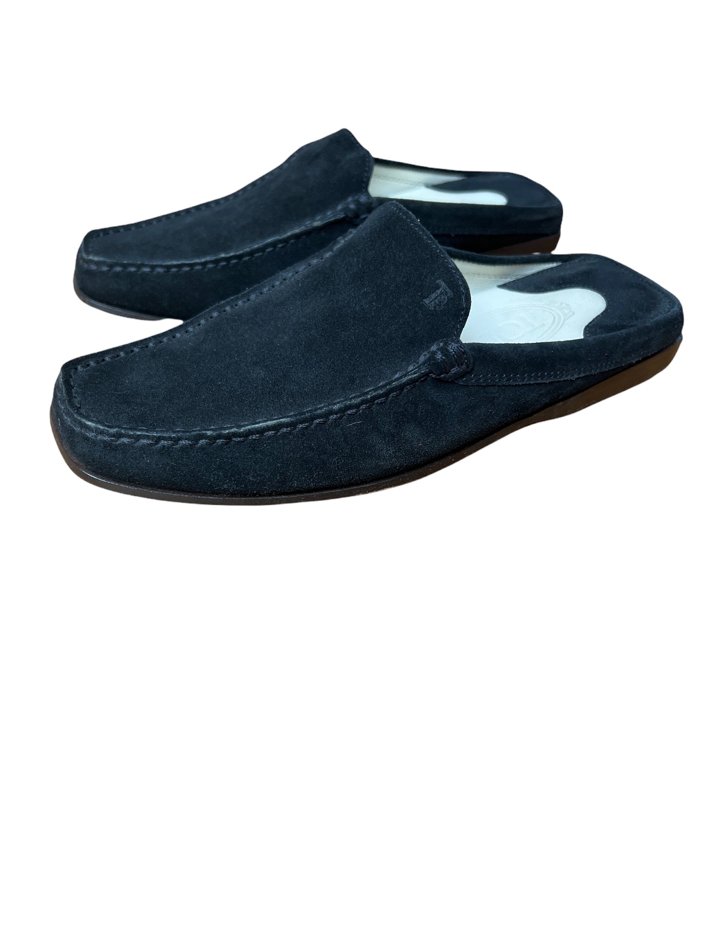 Black Suede Mules - 6