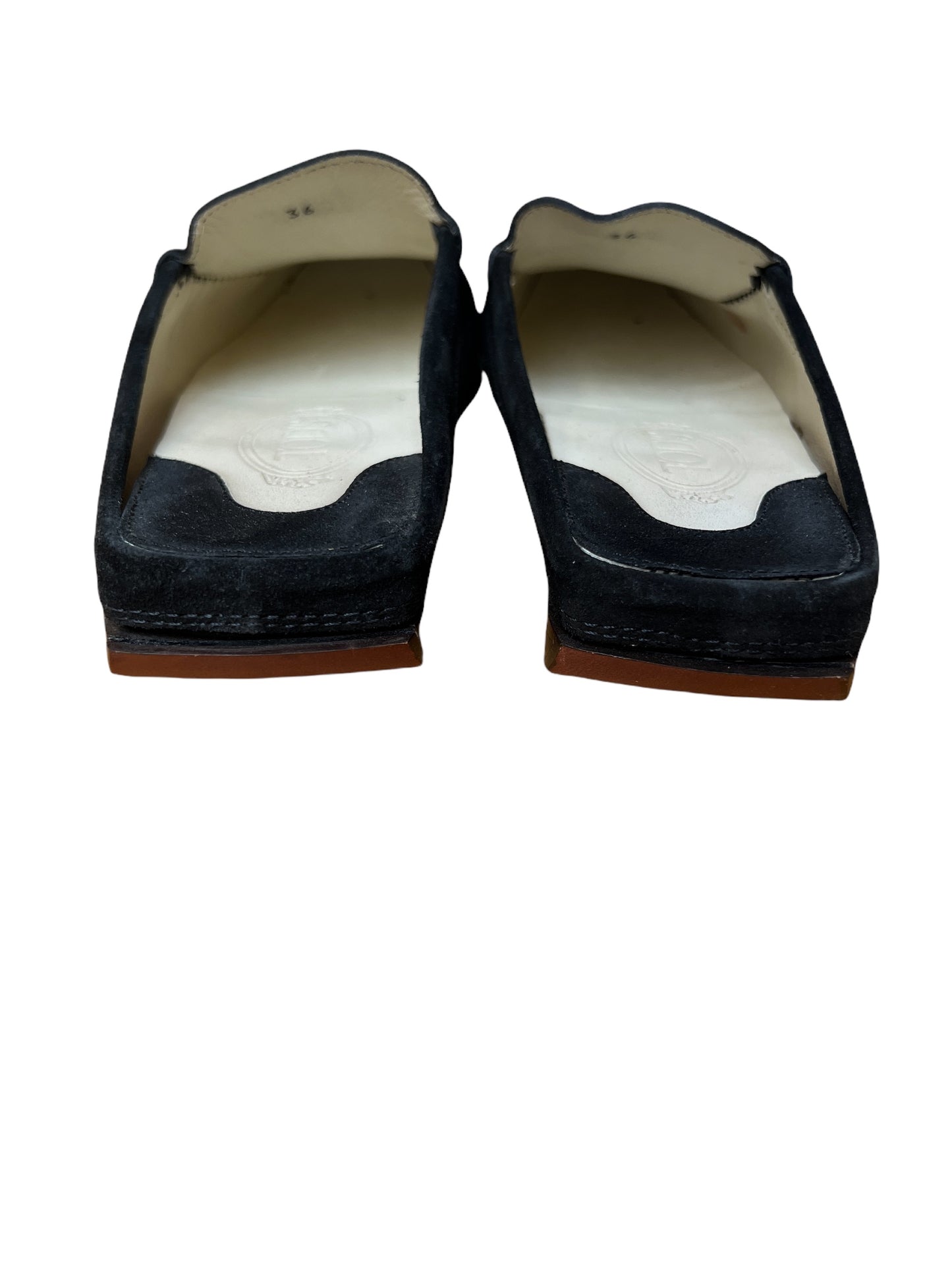 Black Suede Mules - 6