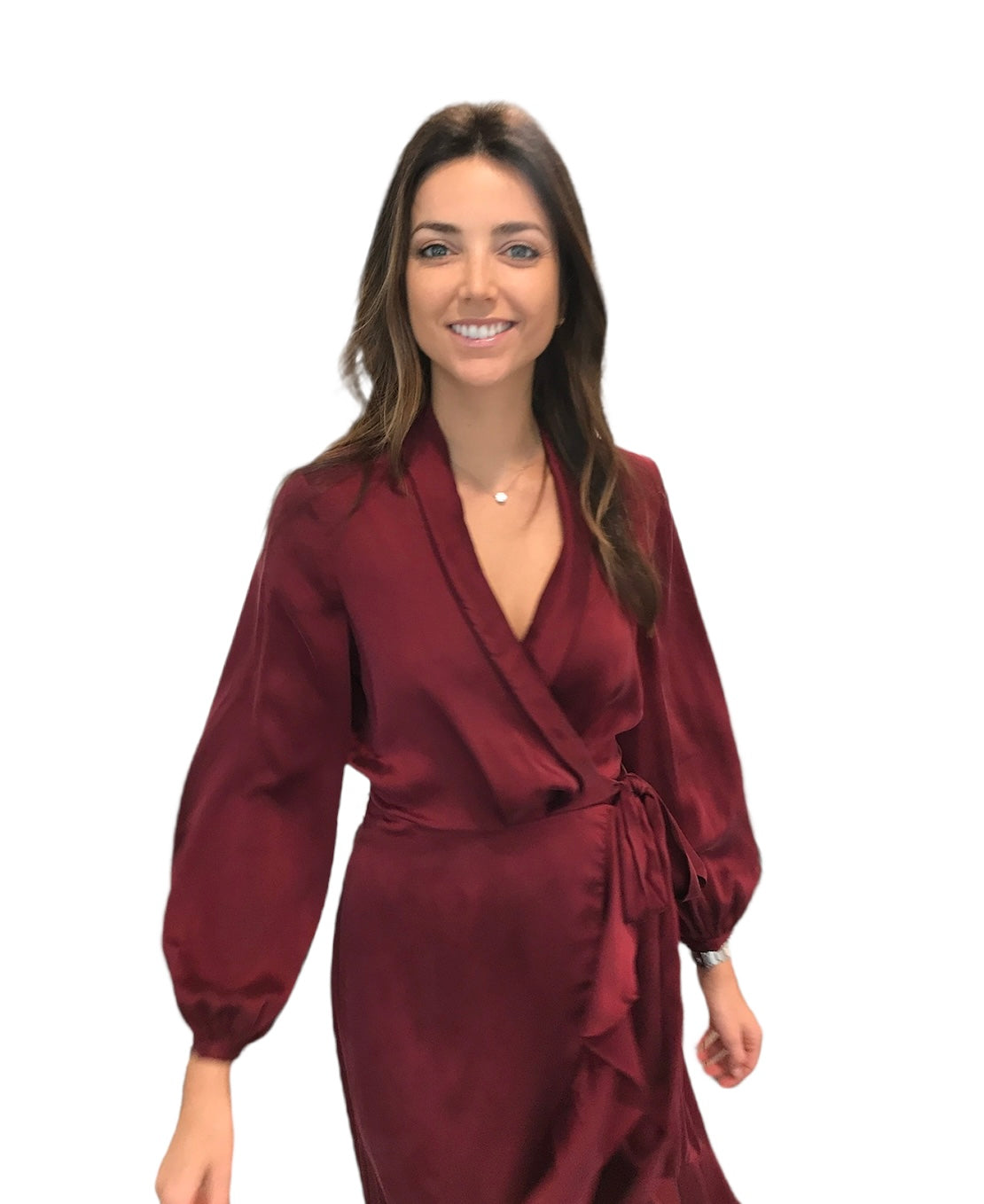 Silk Wrap Dress Midi - 0