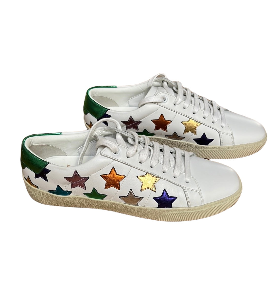White & Multicolor Sneakers - 7.5
