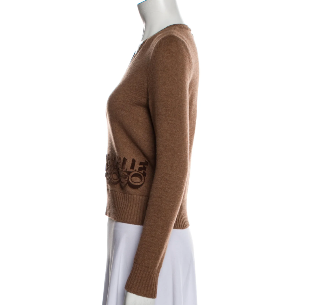 Brown Cashmere Pullover - XS