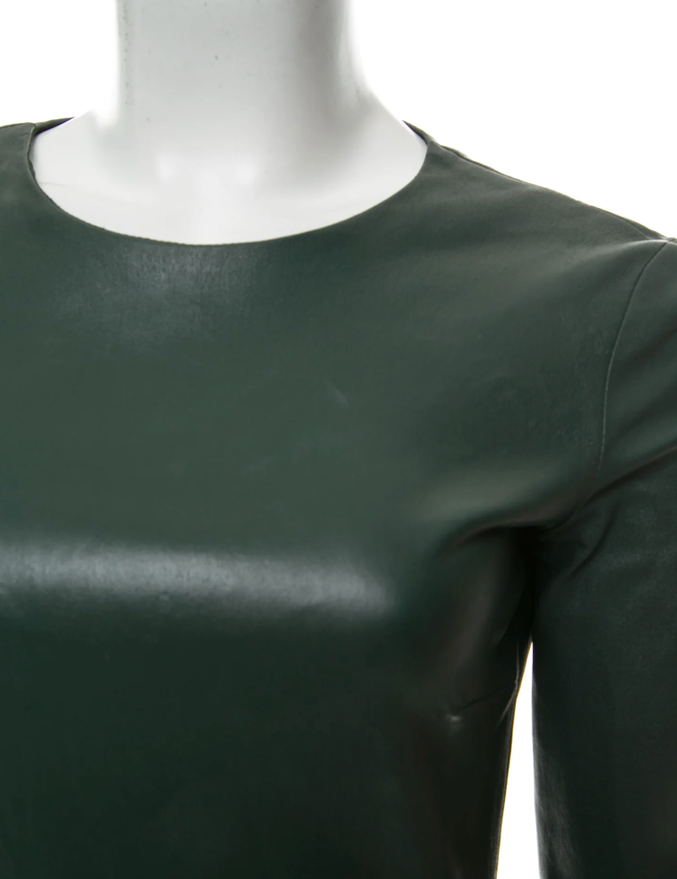 Green Leather Dress - 4